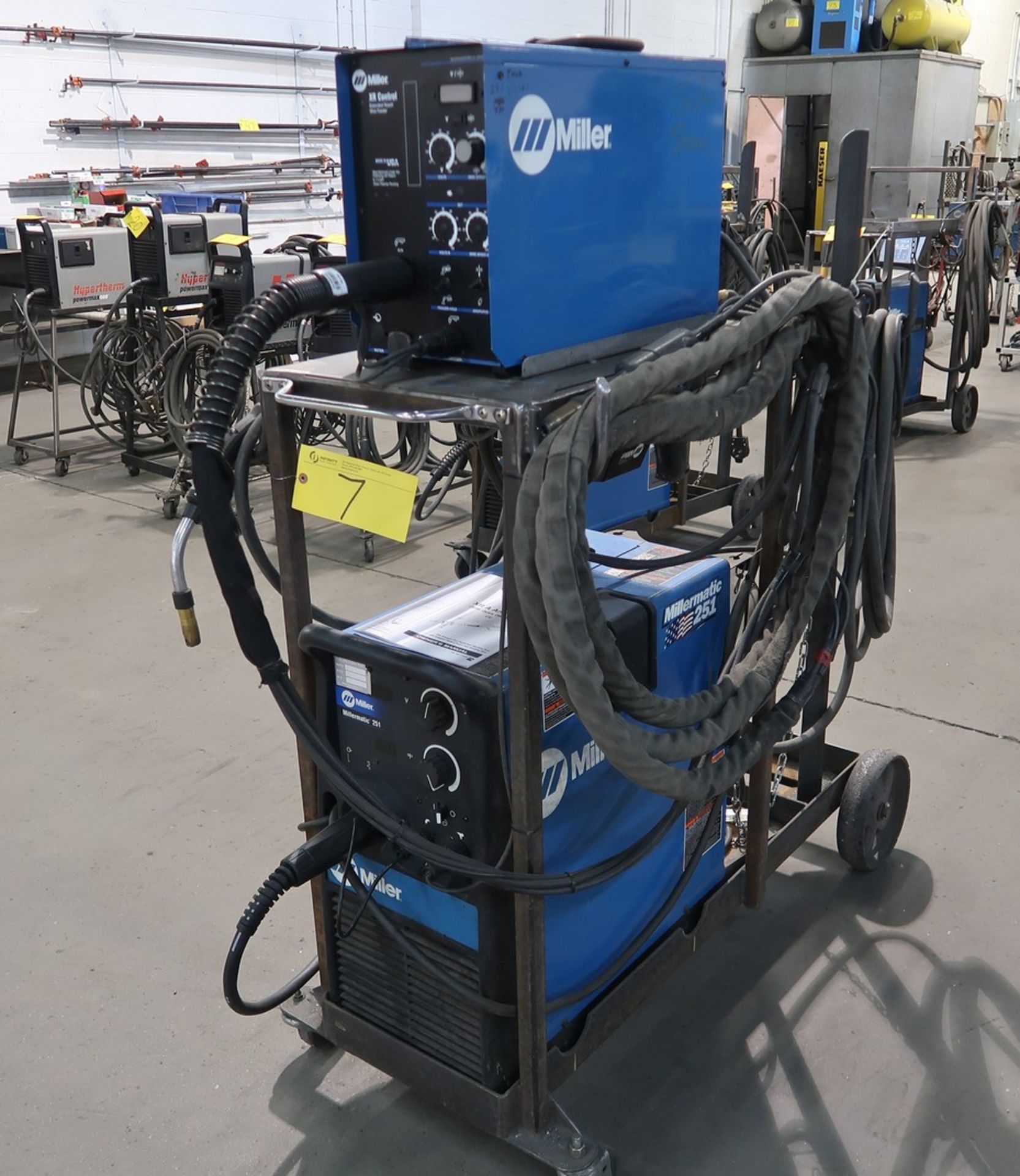 MILLER MILLERMATIC 251 WELDER S/N LF460606B W/MILLER XR CONTROL WIRE FEEDER