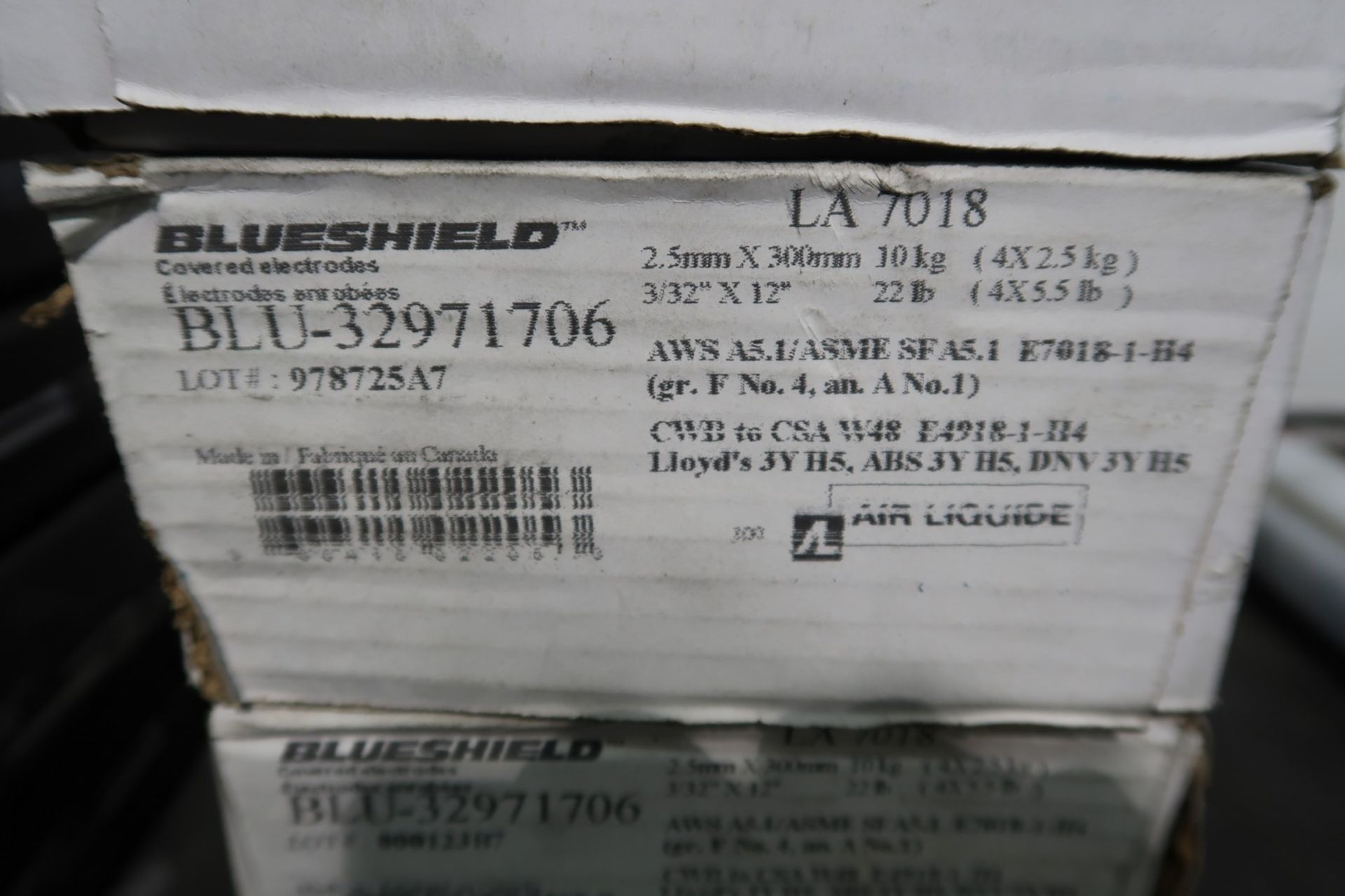 4 BOXES OF BLUE SHIELD LA 7018 WELDING ROD - Image 3 of 3