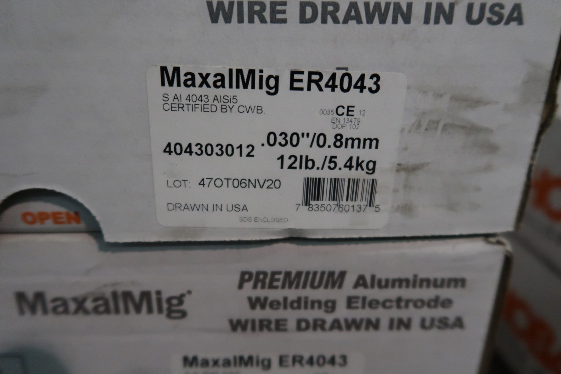 3 HOBART SPOOLS OF WELDING WIRE, MAXALMIG ER4043 - Image 2 of 3