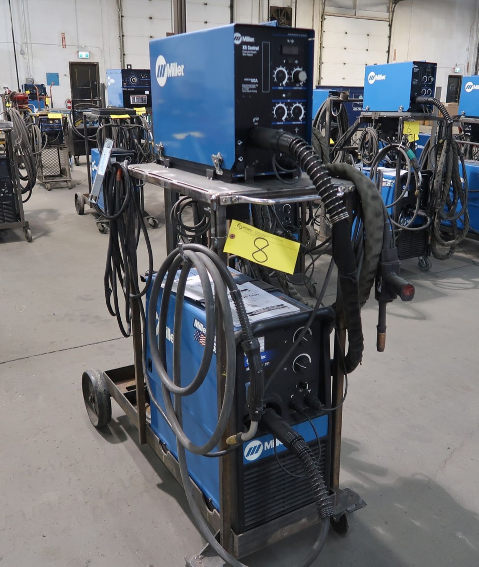 MILLER MILLERMATIC 251 WELDER S/N LF460605B W/MILLER XR CONTROL WIRE FEEDER