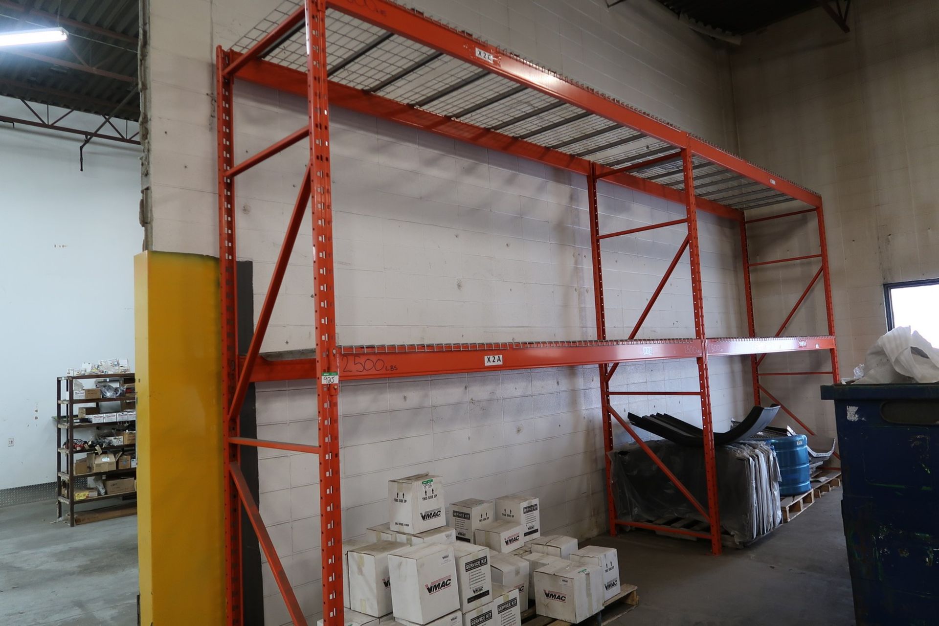 2 SECTIONS OF PALLET RACKING