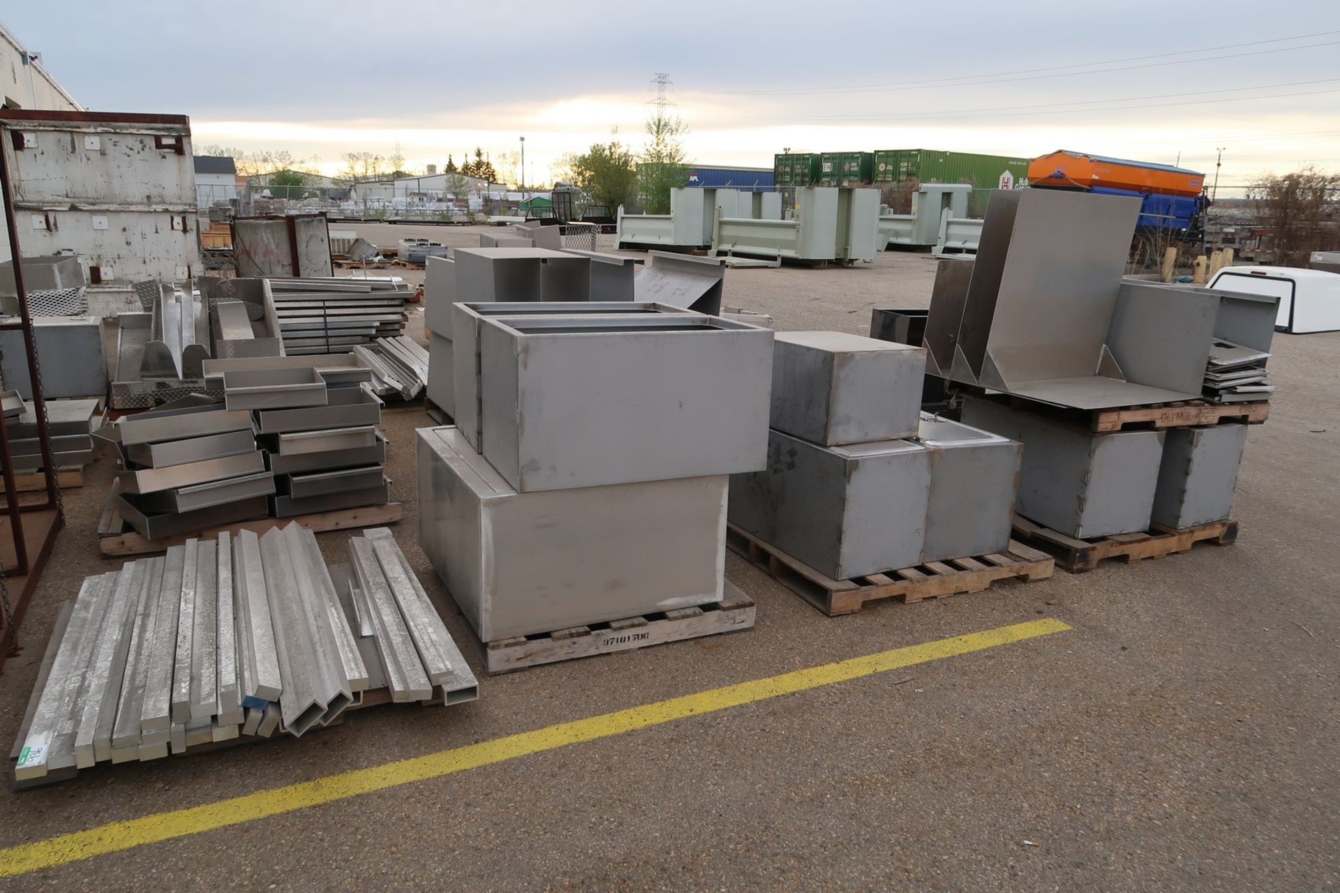 LARGE LOT OF ASST'D STEEL DECK PARTS, TOOL BOXES ETC - Image 3 of 4