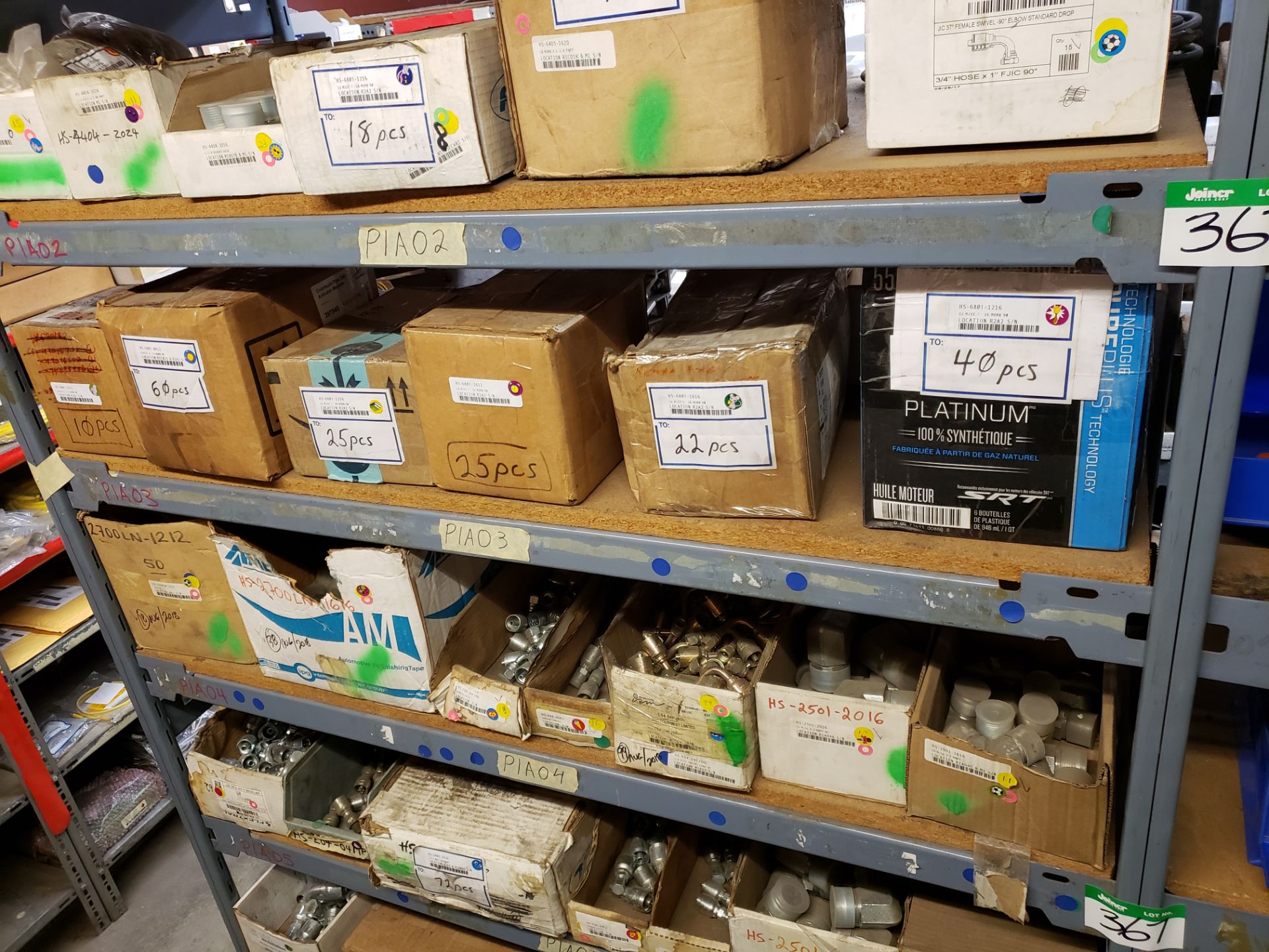 FITTINGS INVENTORY - HYDRAULIC (2 SHELF SECTIONS) - Image 4 of 5