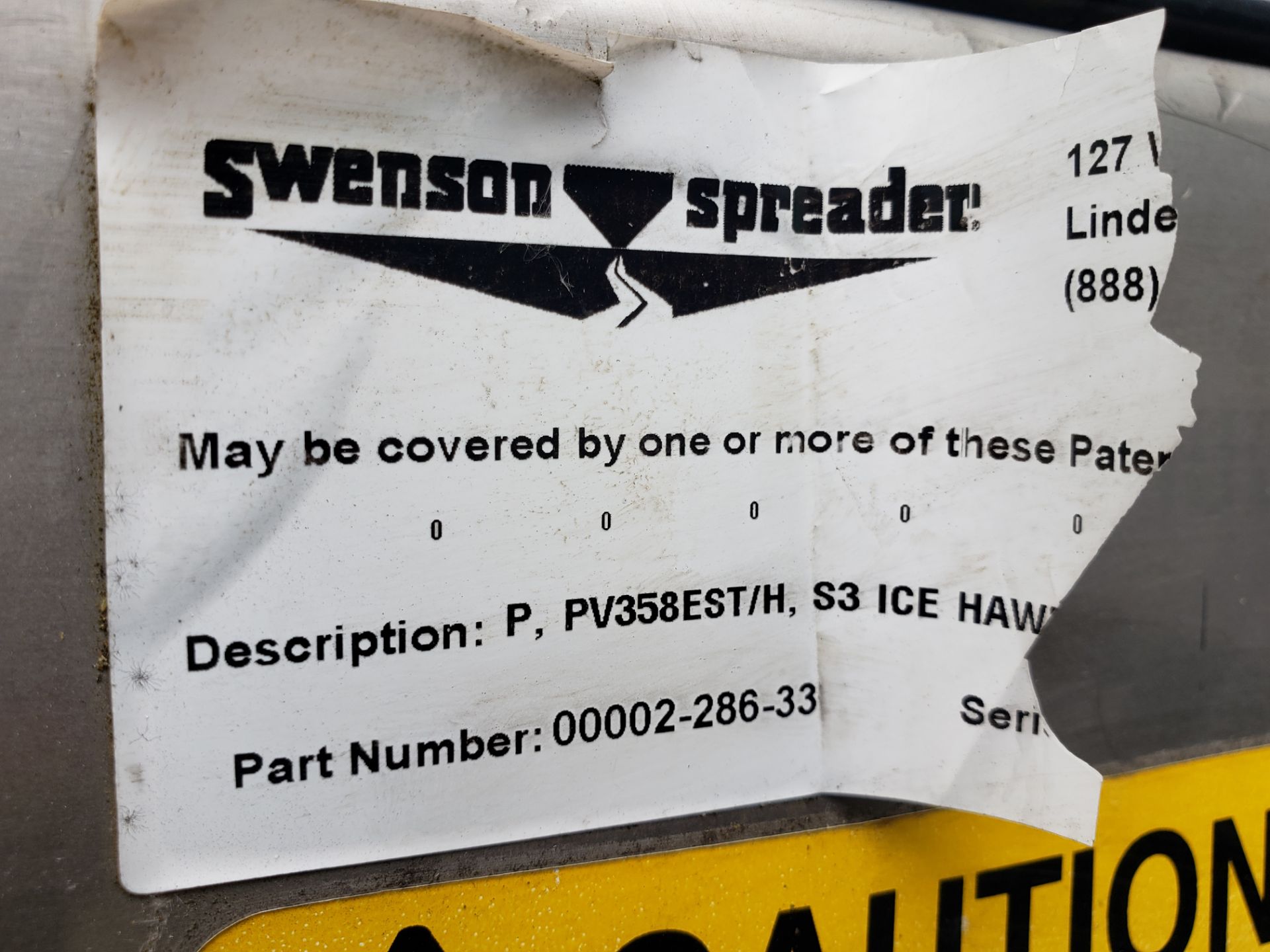 SWENSON SS S3 ICE HAWK SPREADER, P, PV358 EST/H, HYD, NO SPINNER - Image 4 of 4