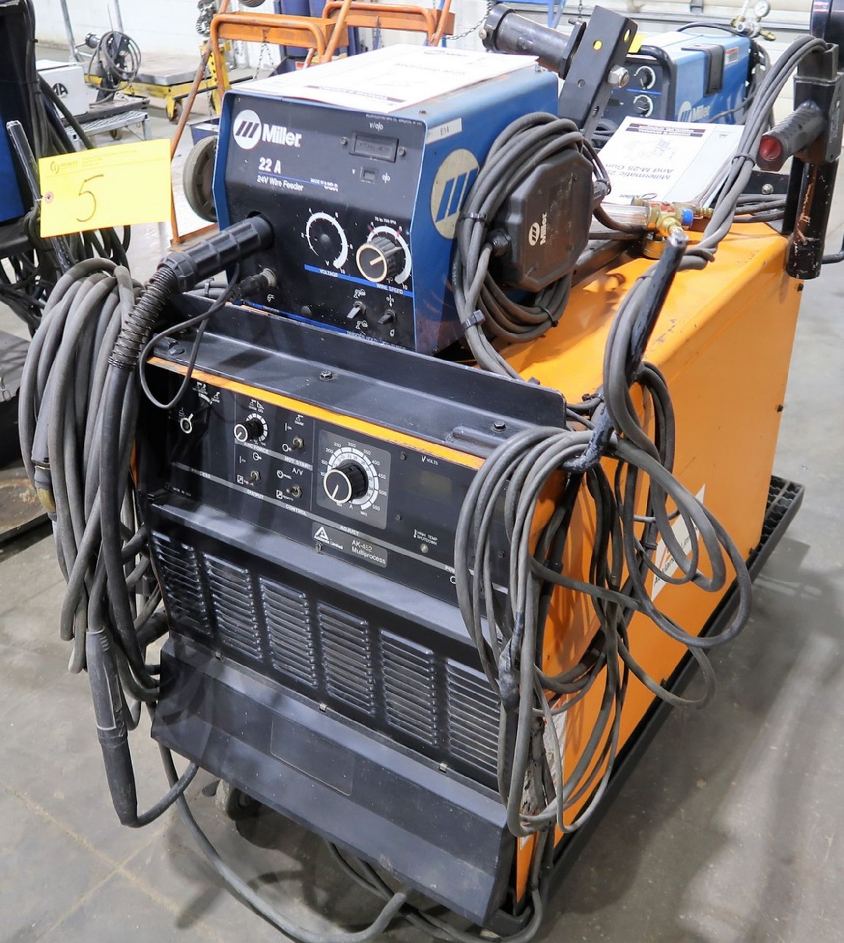 ACKLANDS AK-452 MULTIPROCESS WELDER S/N KH345151 W/MILLER 22A WIRE FEEDER - Image 2 of 3