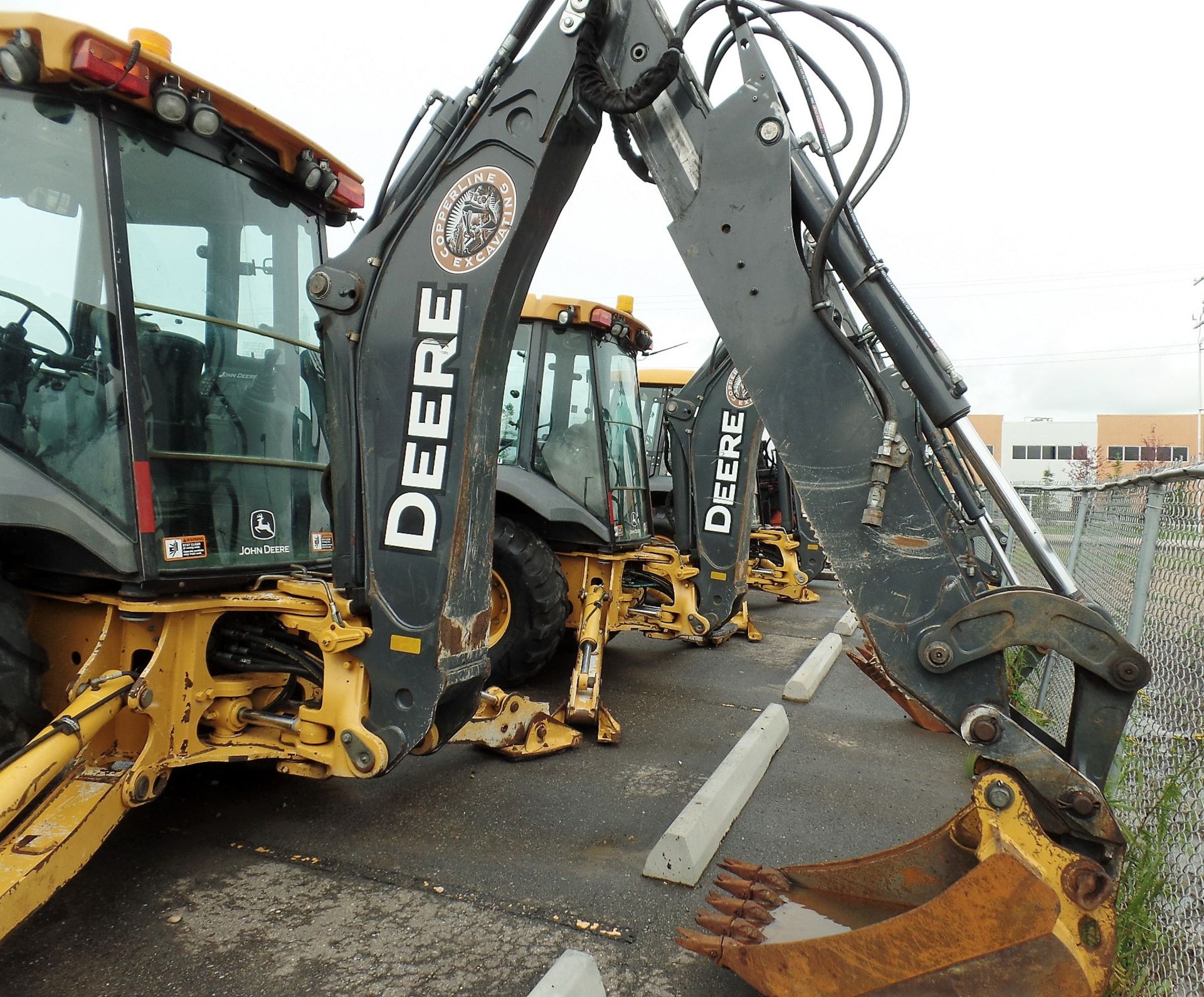 2014 JOHN DEERE BACKHOE, MOD. 310SK, 4X4, A/C CAB, EXTENDAHOE W/BUCKET, 4,599 HRS, S/N - Image 4 of 13