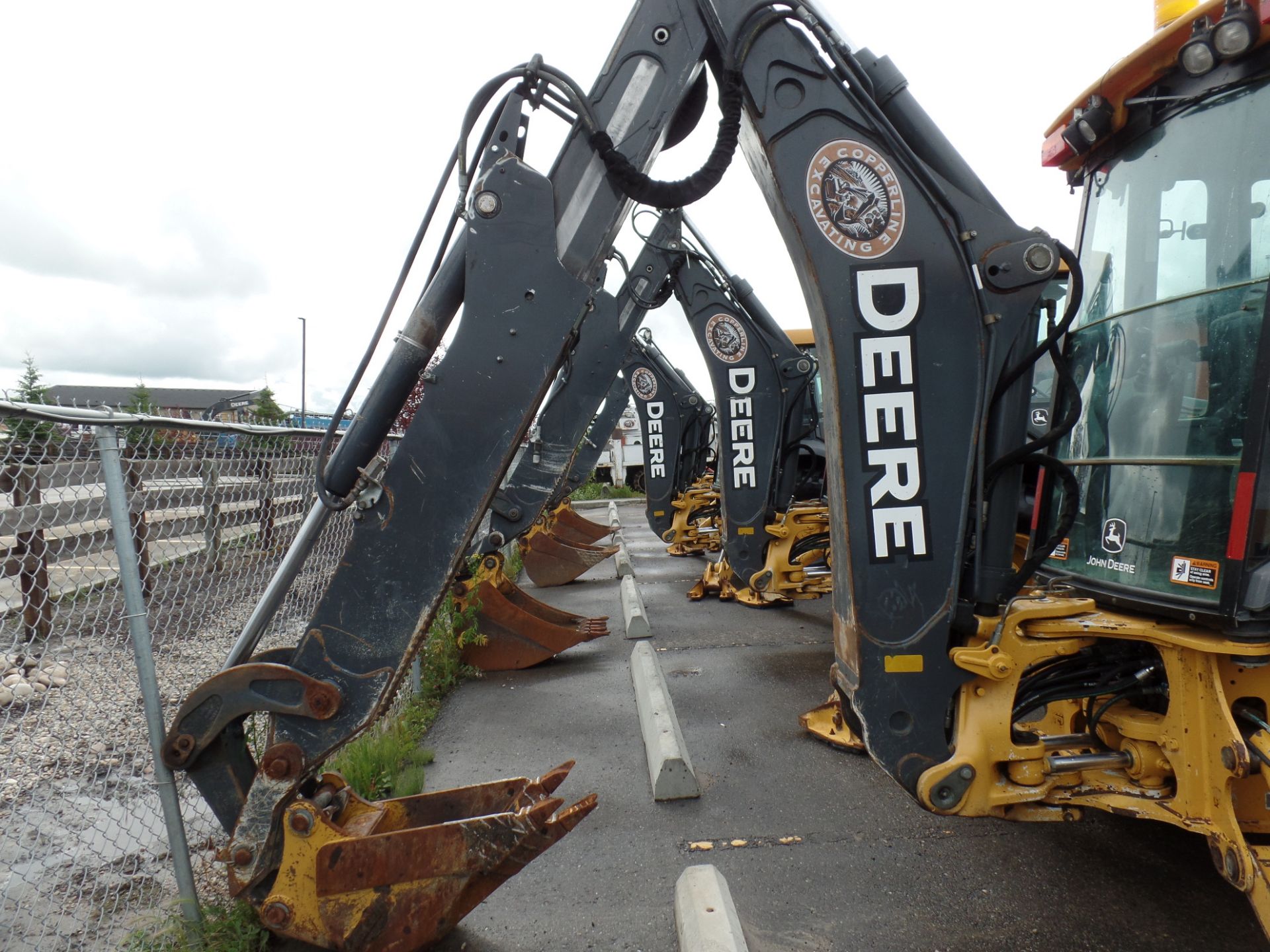 2014 JOHN DEERE BACKHOE, MOD. 310SK, 4X4, A/C CAB, EXTENDAHOE W/BUCKET, 4,093 HRS, S/N - Image 7 of 11