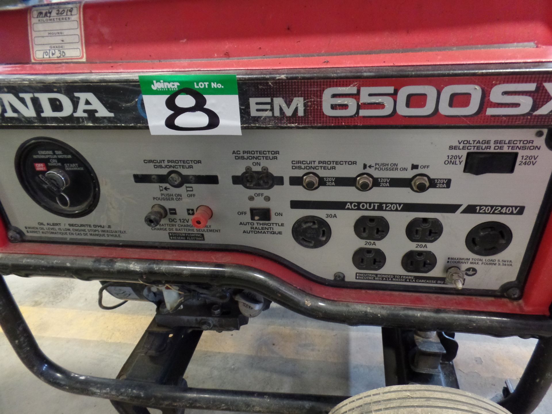HONDA EM 6500 SX GAS GENERATOR - Image 2 of 2