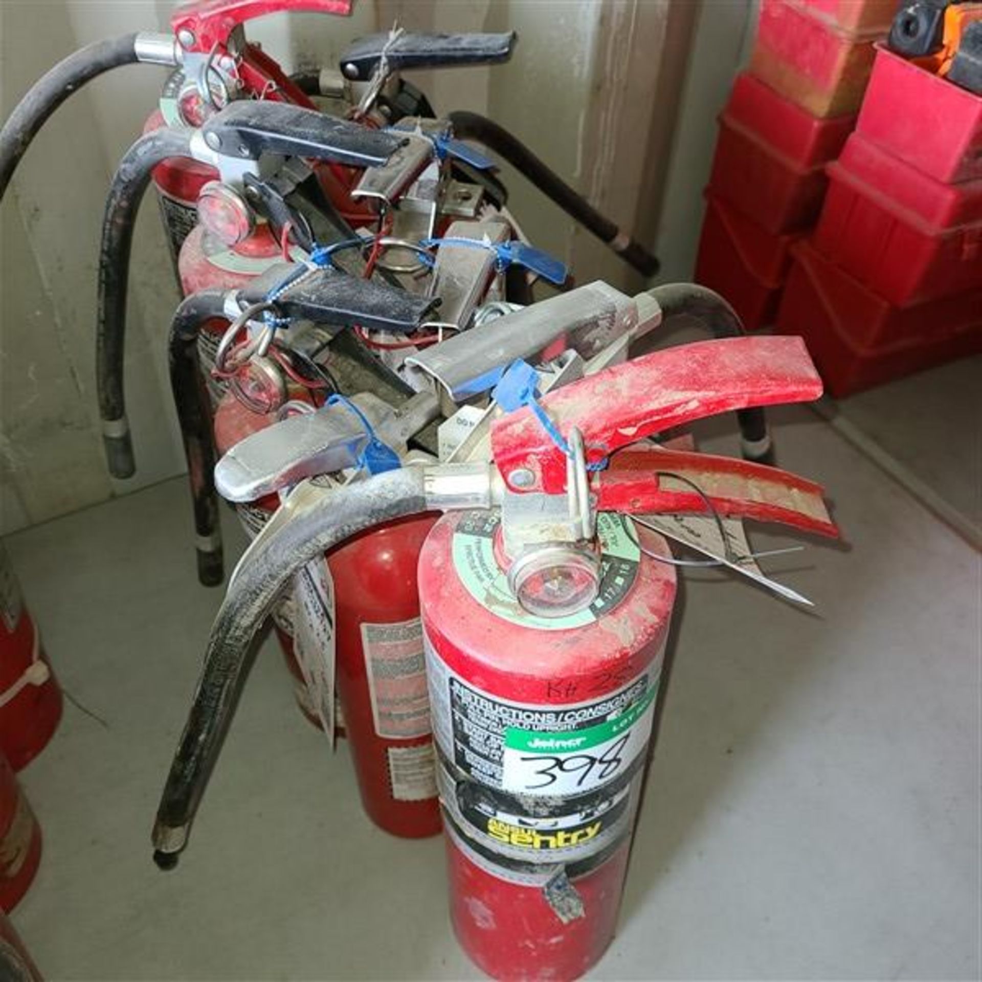 LOT OF 9 ABC FIRE EXTINGUISHERS