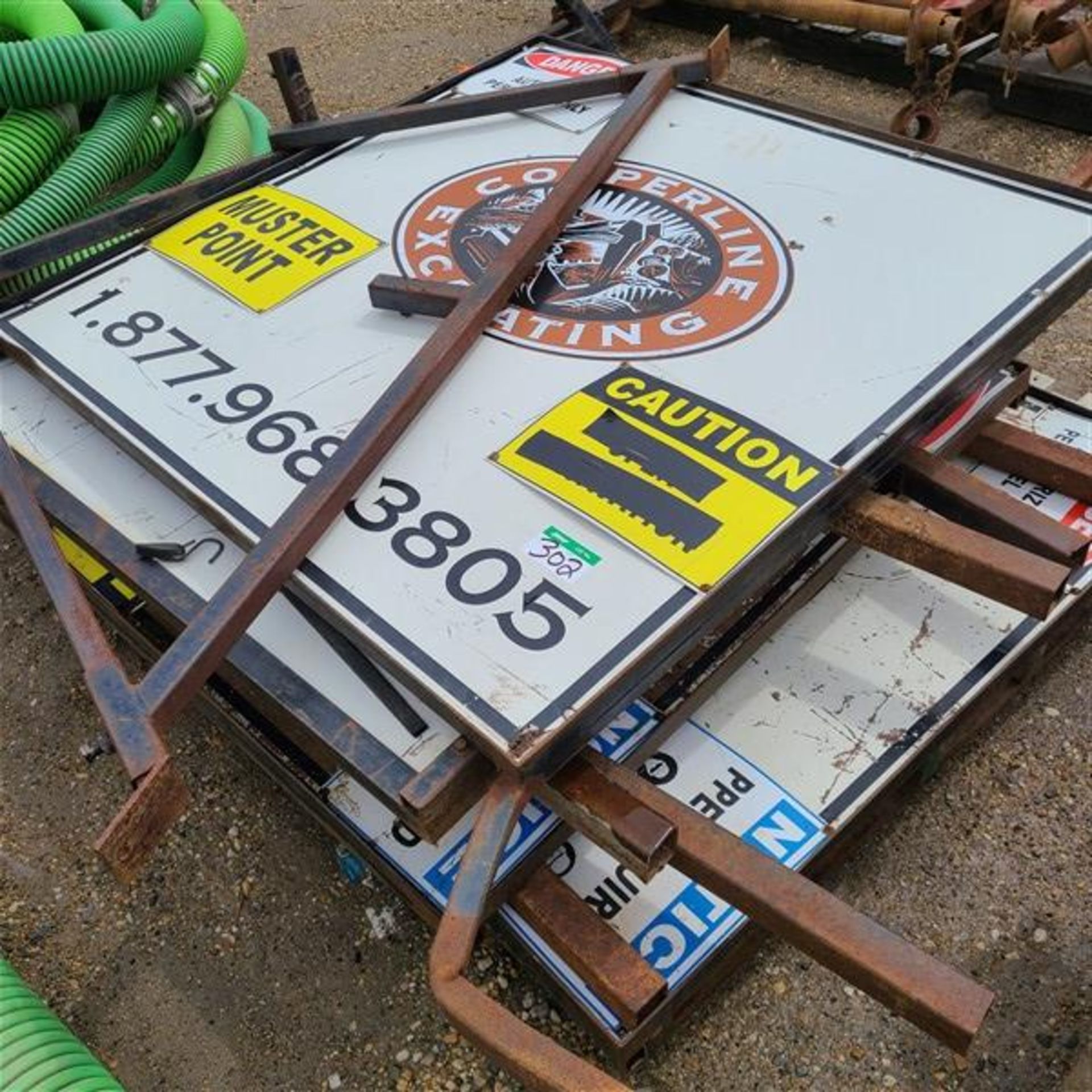 PALLET OF ASST'D SIGNS & FRAMES