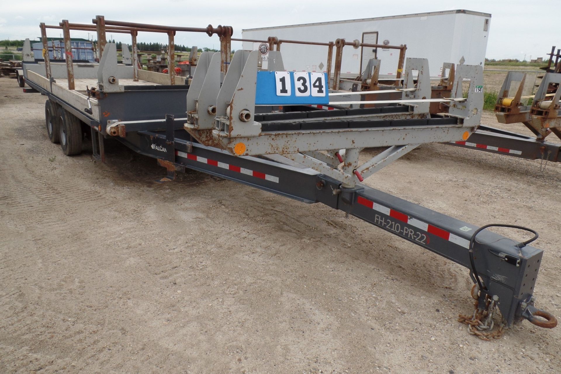 2017 FALCAN TD210 POLE TRAILER, 25' DECK, TELESCOPING 60' POLE CAP, 3 REEL STANDS, 2, 10,000 LB