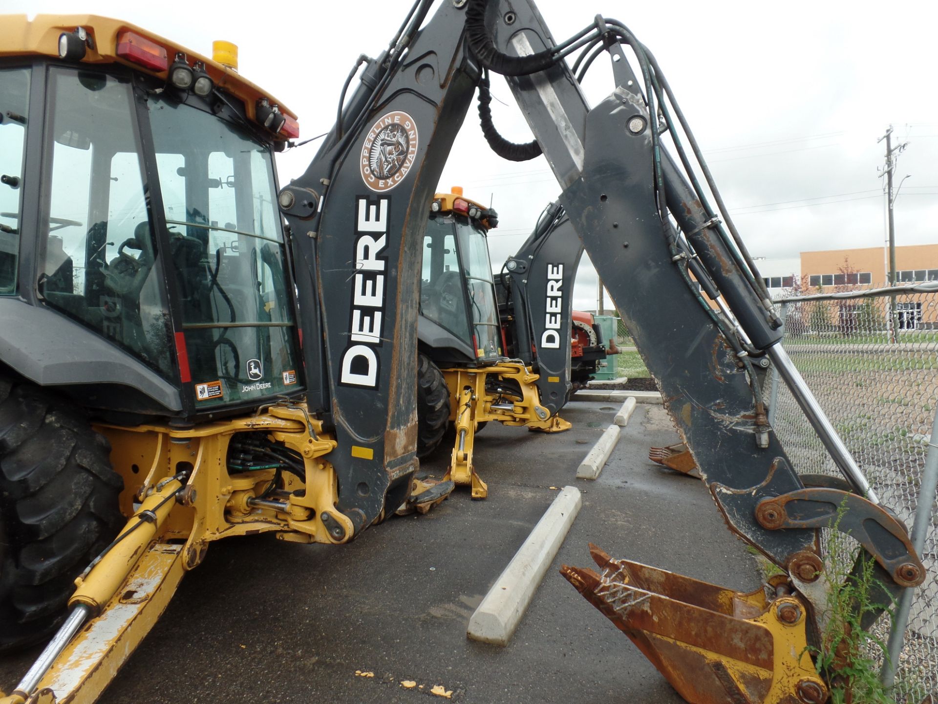 2014 JOHN DEERE BACKHOE, MOD. 310SK, 4X4, A/C CAB, EXTENDAHOE W/BUCKET, 4,093 HRS, S/N - Image 4 of 11