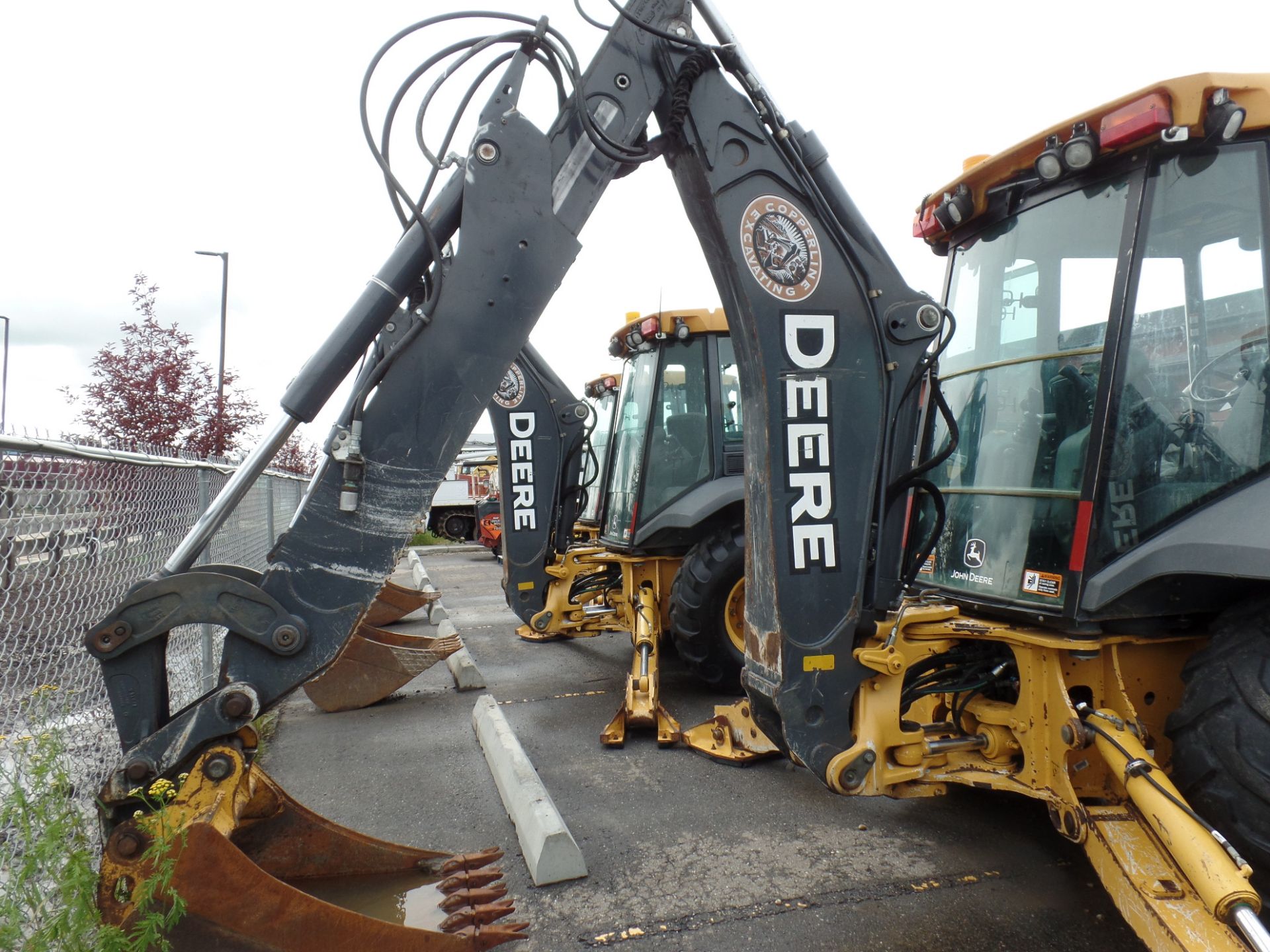 2014 JOHN DEERE BACKHOE, MOD. 310SK, 4X4, A/C CAB, EXTENDAHOE W/BUCKET, 4,599 HRS, S/N - Image 7 of 13