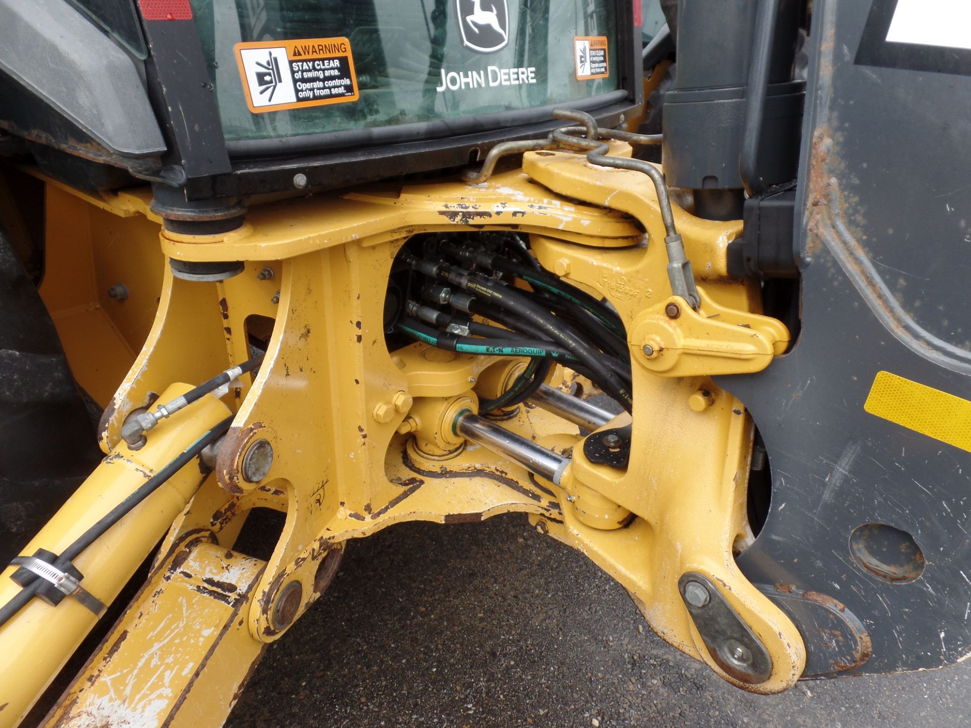 2014 JOHN DEERE BACKHOE, MOD. 310SK, 4X4, A/C CAB, EXTENDAHOE W/BUCKET, 4,093 HRS, S/N - Image 6 of 11