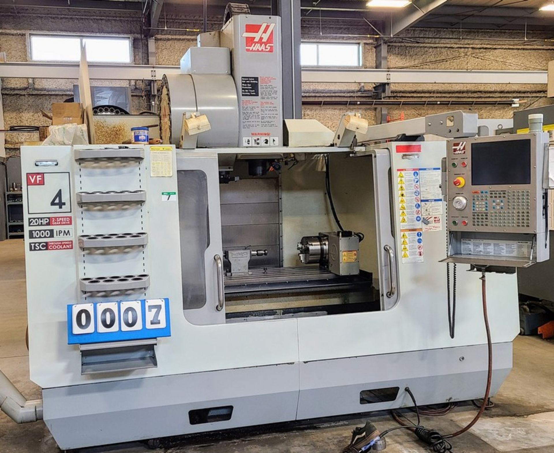 2008 HAAS VF-4B CNC VMC , S/N 1068224, TRAVELS 50” X 20” Y 25” Z, HAAS VOP-D, 20 HP, 2-SPEED GEAR - Image 2 of 8