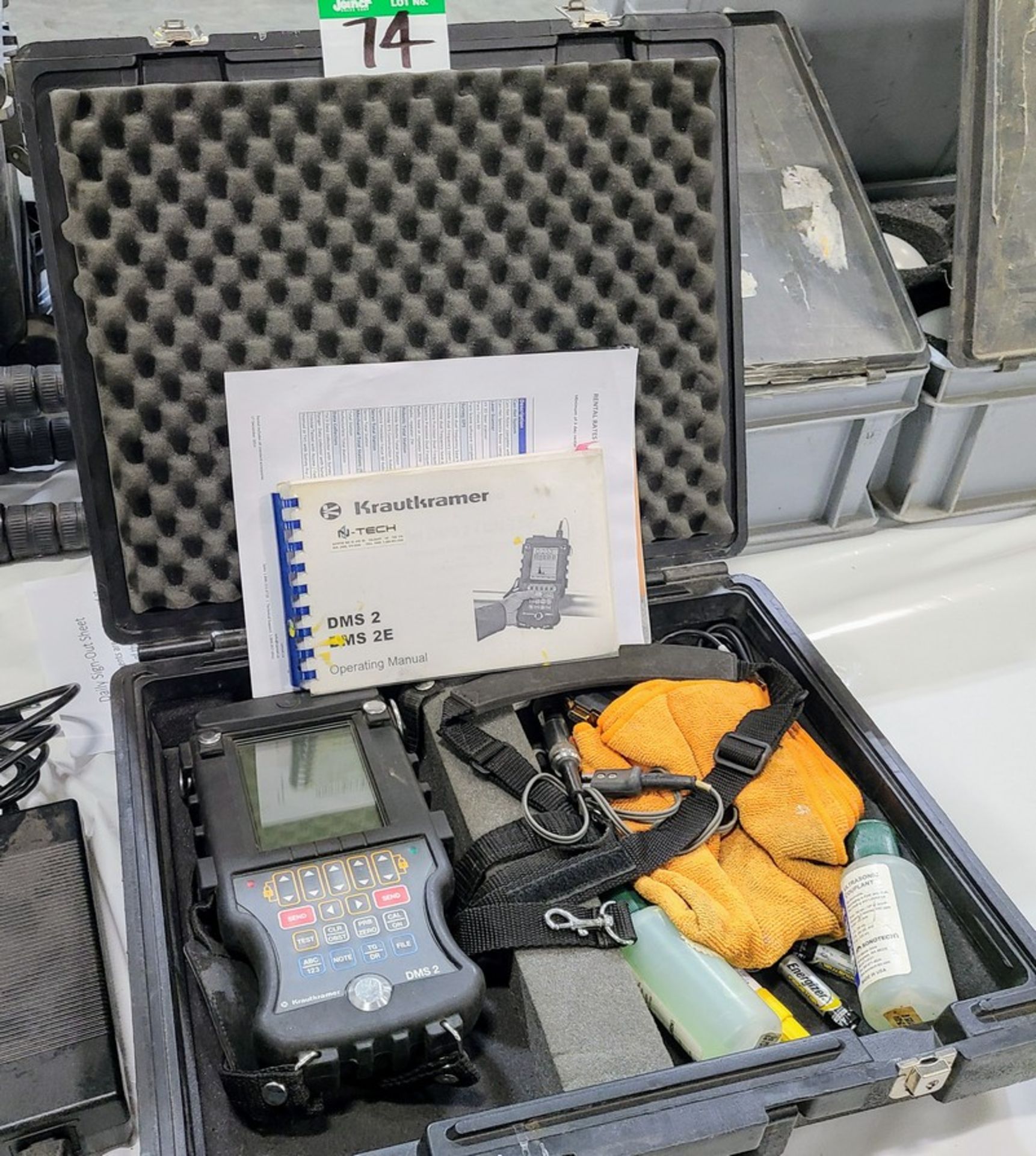 KRAUTKRAMER DMS 2 ULTRASONIC THICKNESS GAUGE W/A-SCAN VERIFICATION & ON BOARD DATA RECORDER