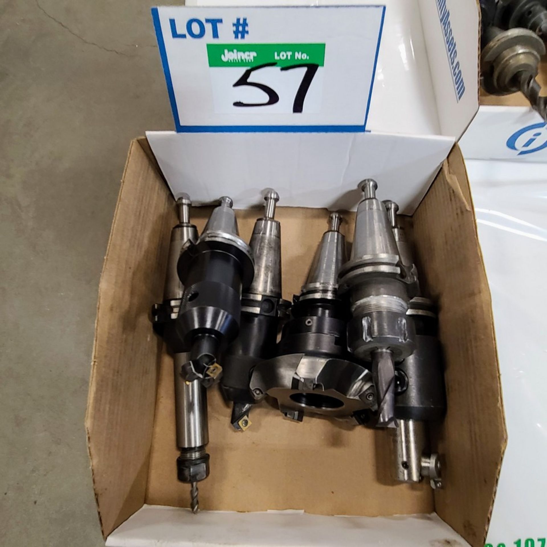 LOT OF CAT 40 TOOL HOLDERS W/TOOLING