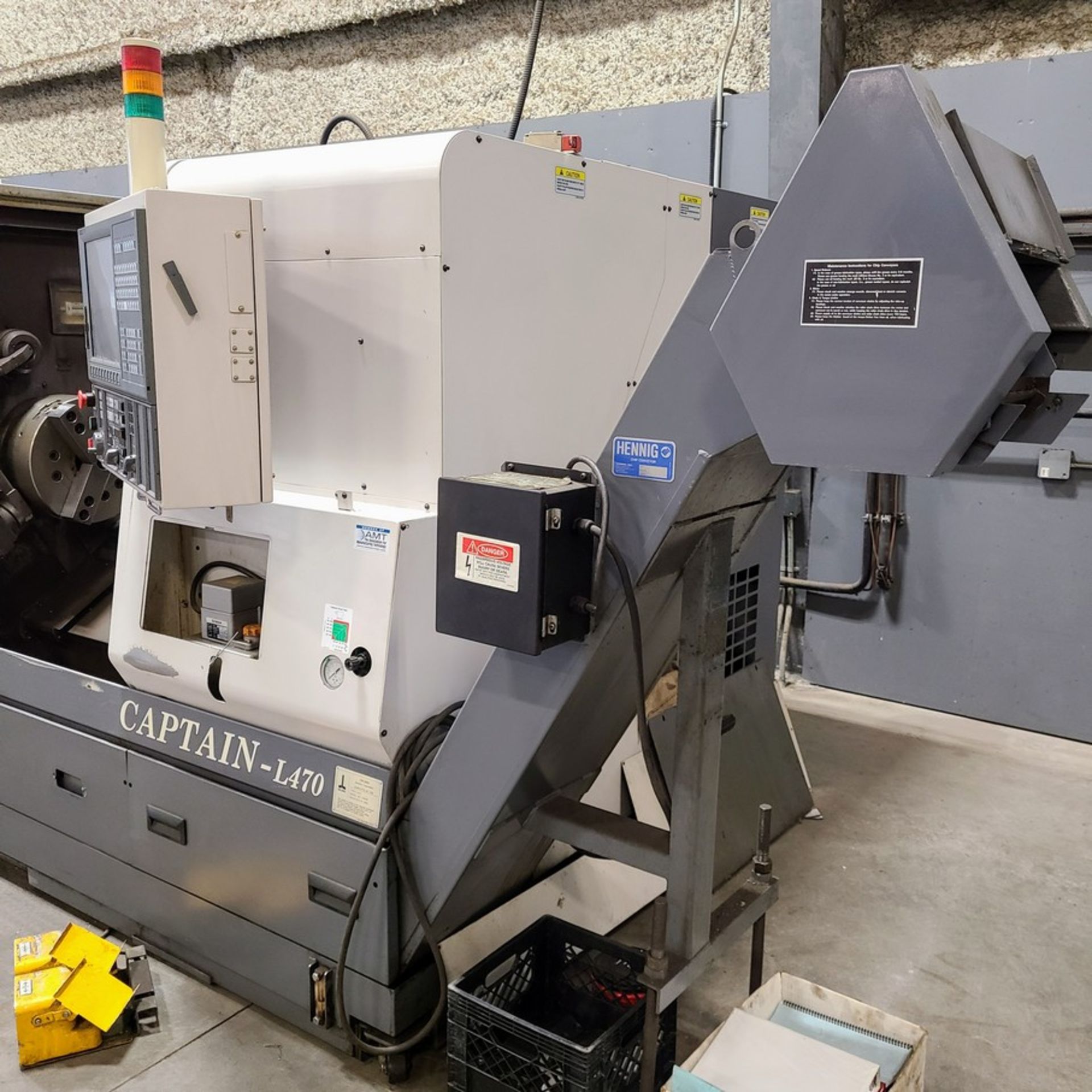 2009 OKUMA CAPTAIN L470 CNC LATHE, 24.4" SWING , 4.33" SPINDLE, 15" CHUCK - Image 6 of 9