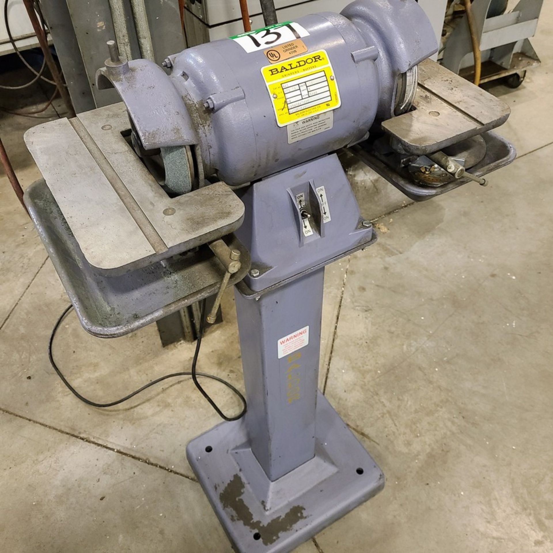 BALDOR 1/3 HP/1PH PEDESTAL TOOL GRINDER