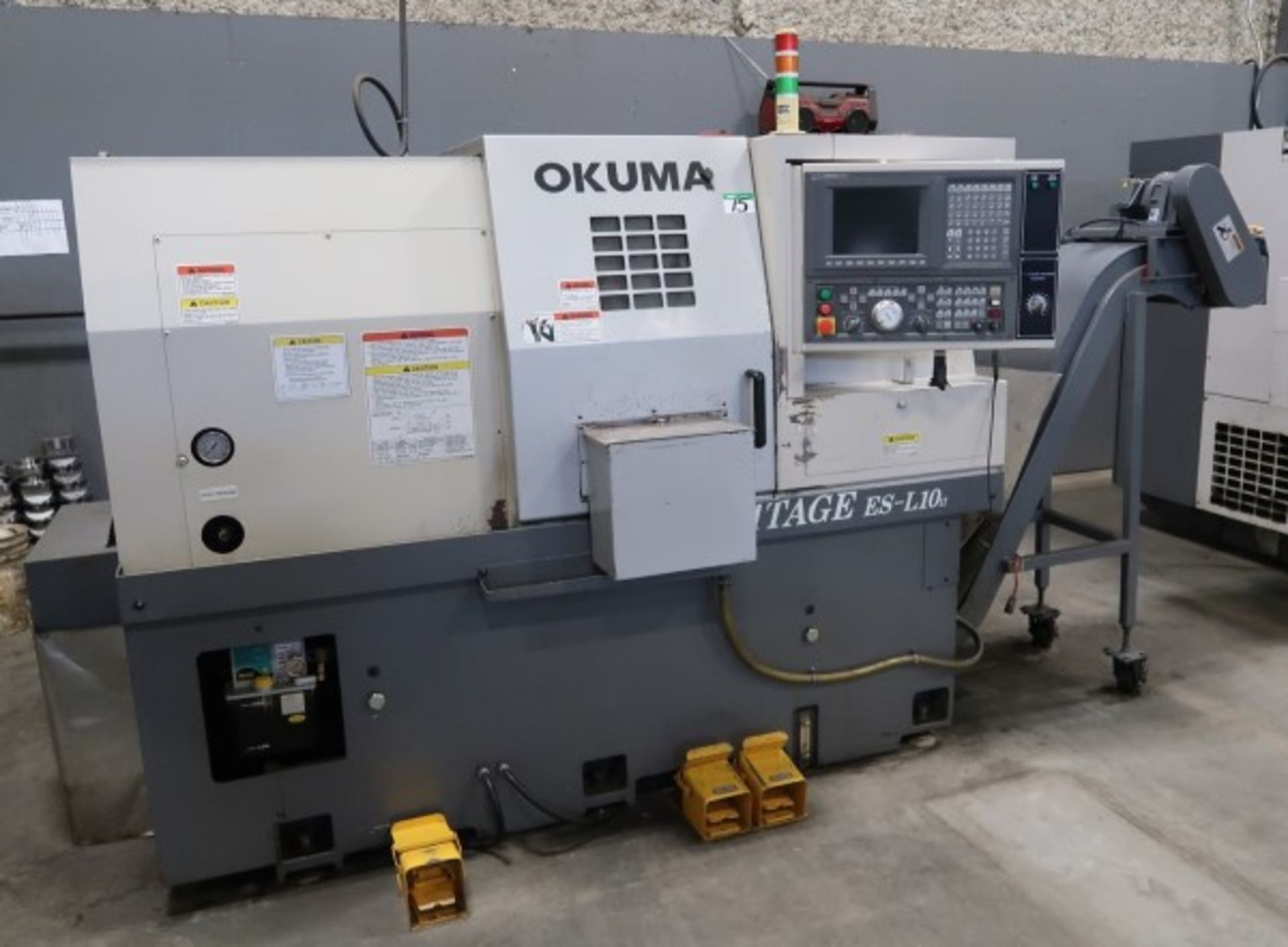 2007 OKUMA HERITAGE ES-L10 II CNC LATHE, OSP 200L CNC CONTROL, CHIP CONVEYOR, TURRET, TAILSTOCK, 10" - Image 2 of 8