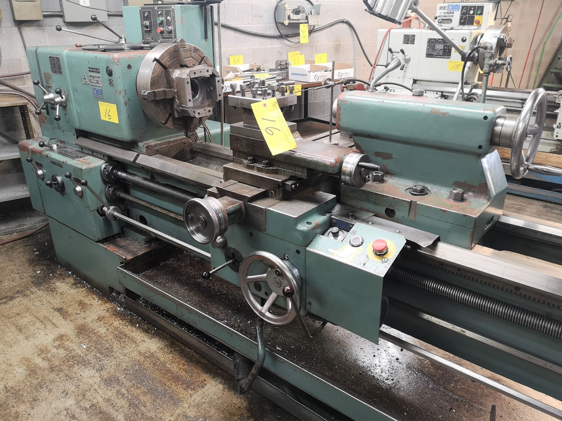 TOS SN63C Lathe, 25” x 80”, Mitutoyo 2-Axis DRO, 16” 4-Jaw Chuck, 4” Bore, Speeds to 1,000 RPM, - Image 15 of 15