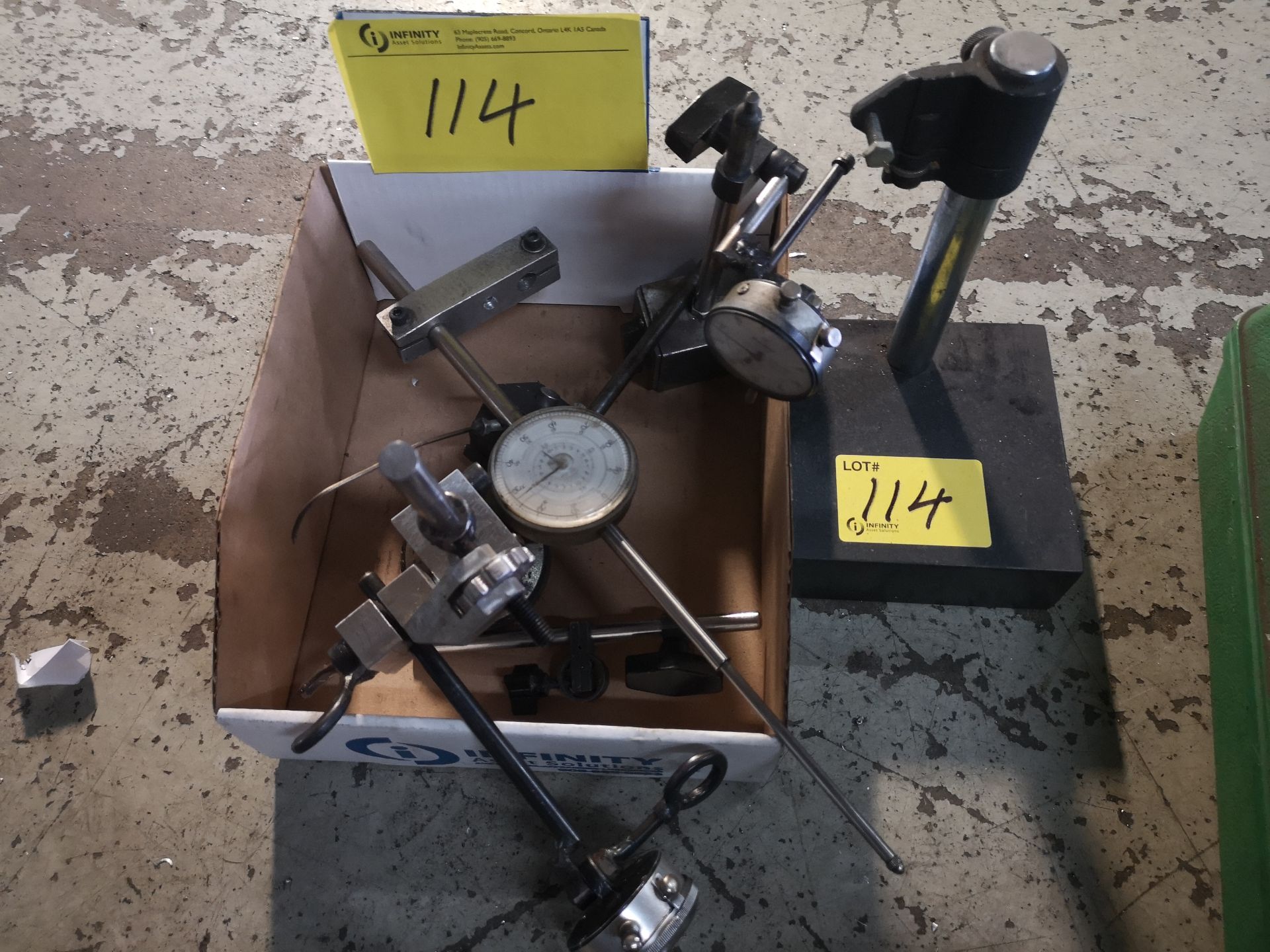 LOT MAGNETIC STAND AND GAUGES