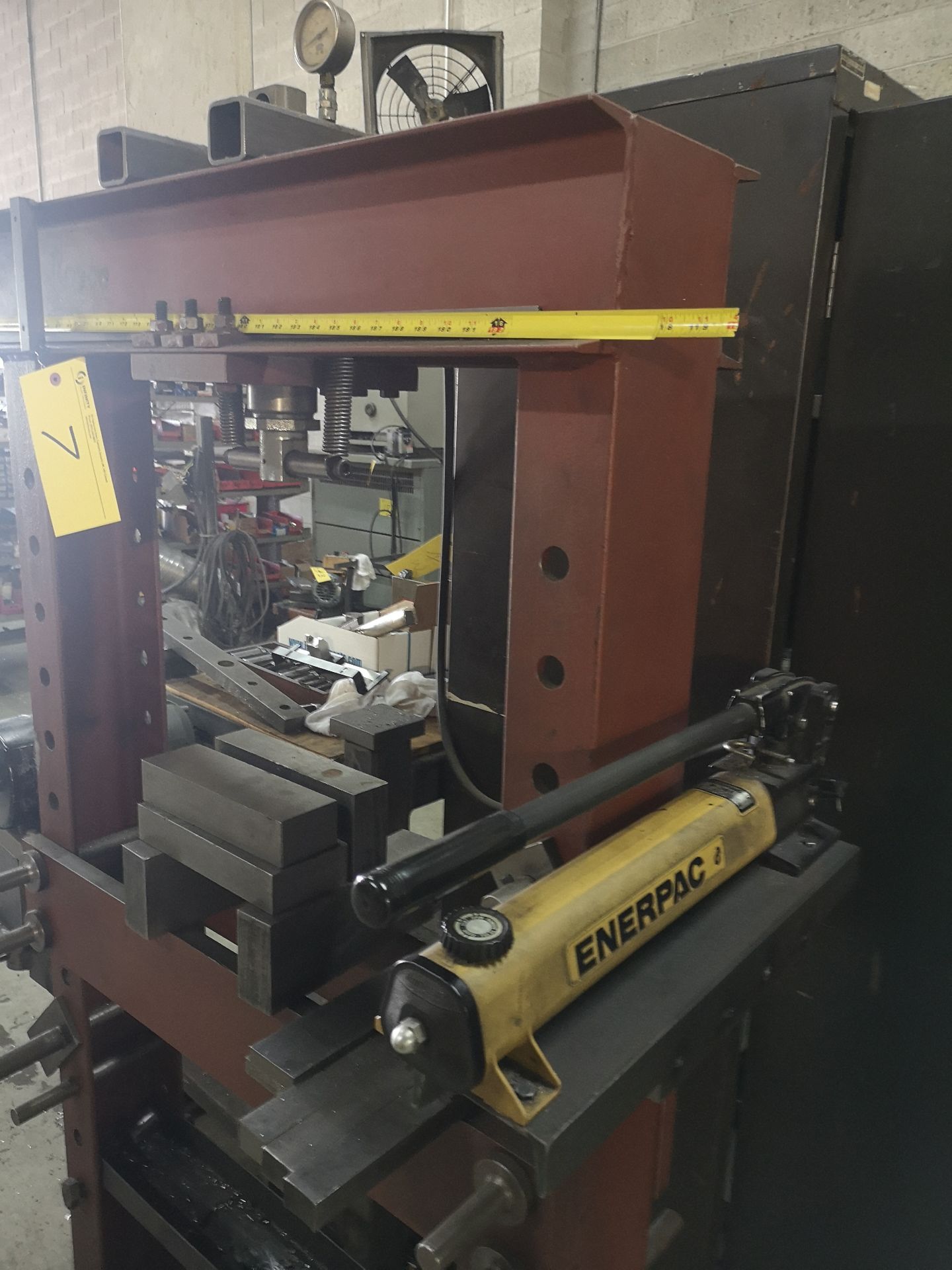 GENERAL SHOP PRESS W/ ENERPAC HYDRAULIC PUMP - Image 2 of 2