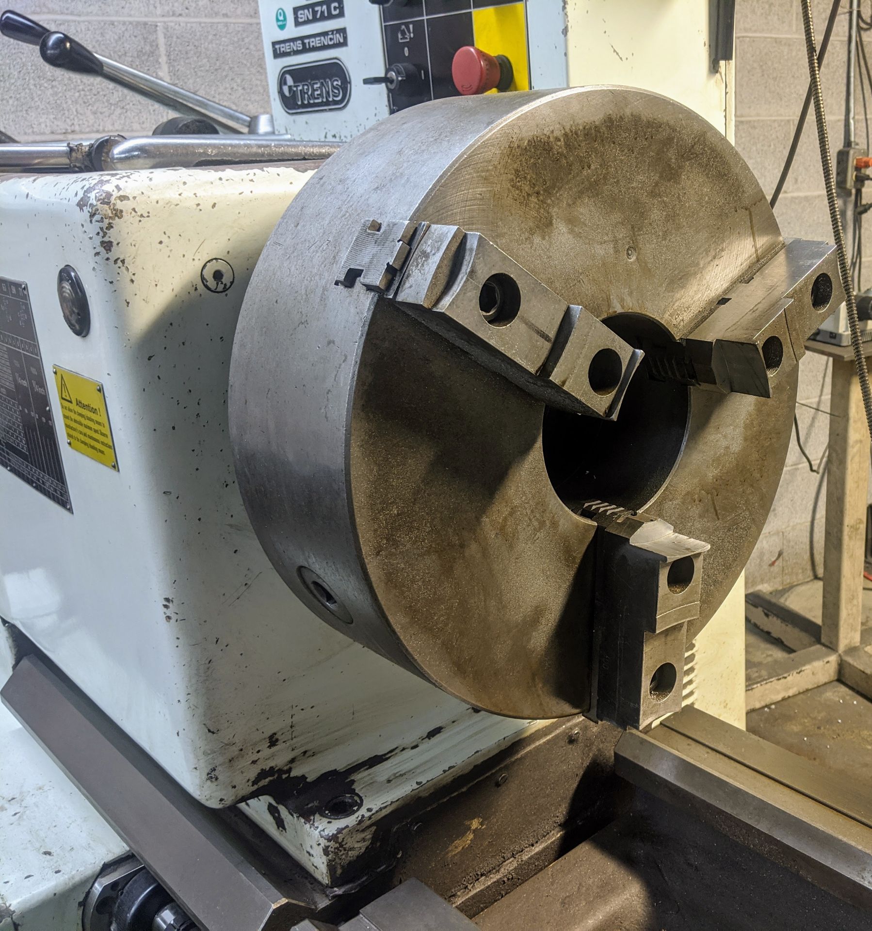 TOS SN71C Lathe, 28” x 120”, Mitutoyo 2-Axis DRO, 16” 3-Jaw Chuck, 3” Bore, Speeds to 1,000 RPM, - Image 5 of 15