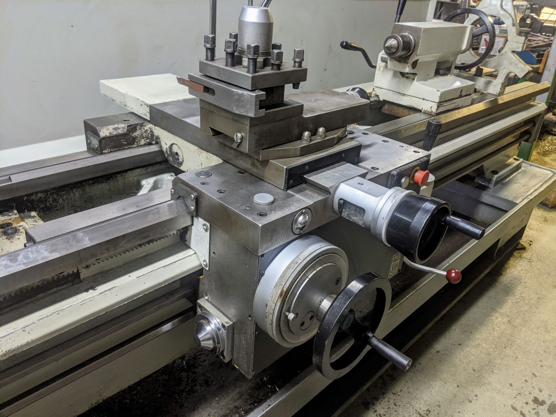 2007 DMTG CDS1680B Lathe, 20” x 80”, 12” 3-Jaw Chuck, 3.75” Bore, Tool Post, Tailstock, Steady Rest, - Image 5 of 15