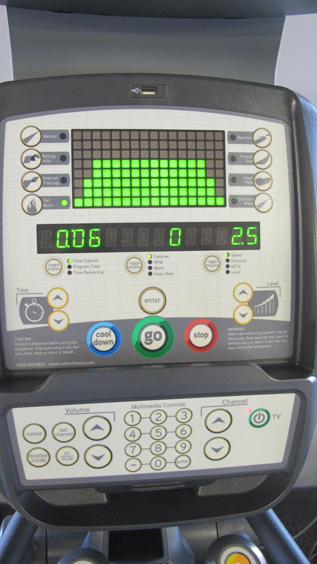 MATRIX E-3X/5X/7X-03-F Elliptical Machine w/ TV Screen W/ Satellite Hookup, HURE-3X-01-C Digital - Image 8 of 14