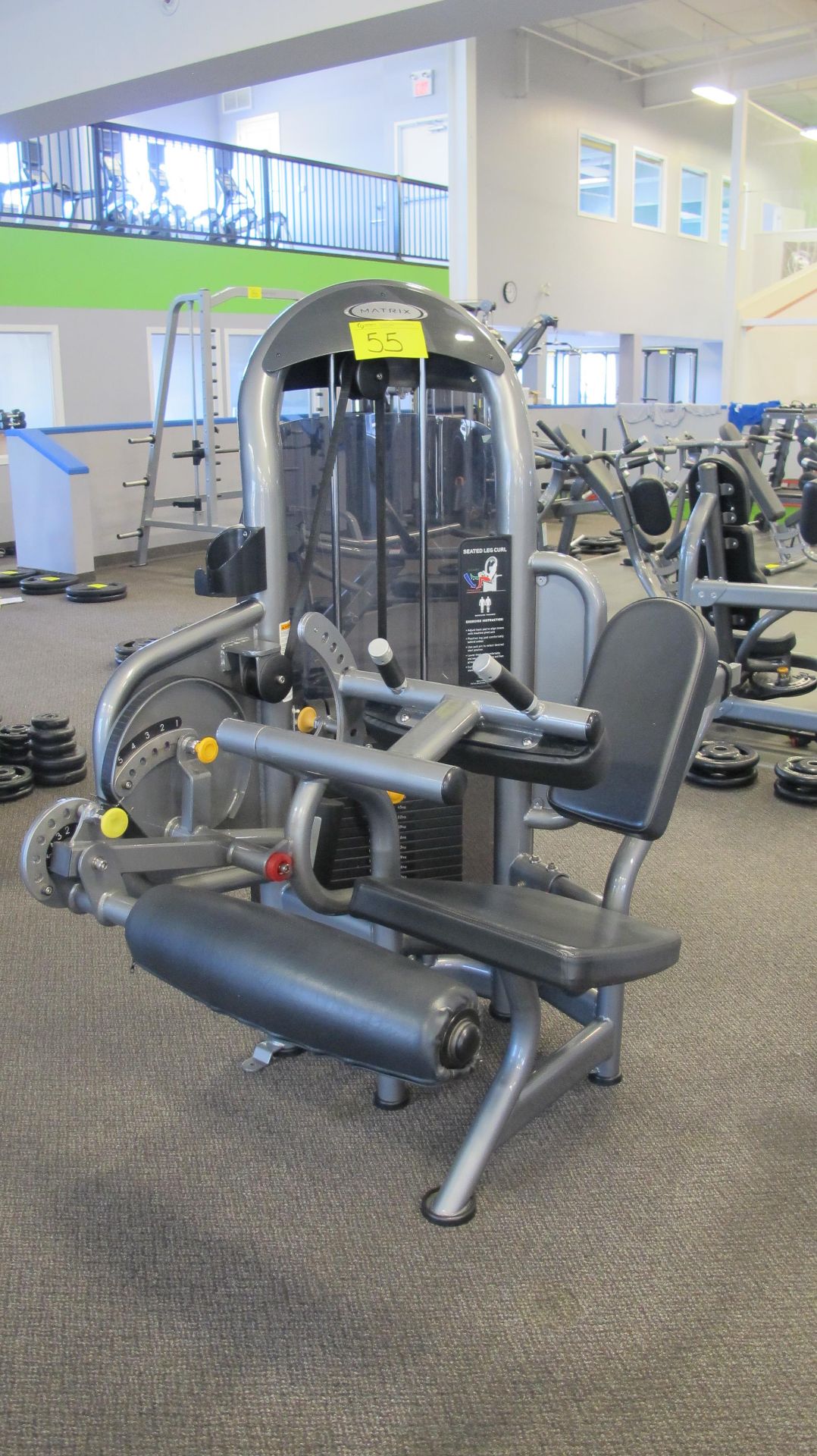 MATRIX G3-S72 Seated Leg Curl Machine - Weight Stack 250lbs, S/N: G3GM09D1111GA005