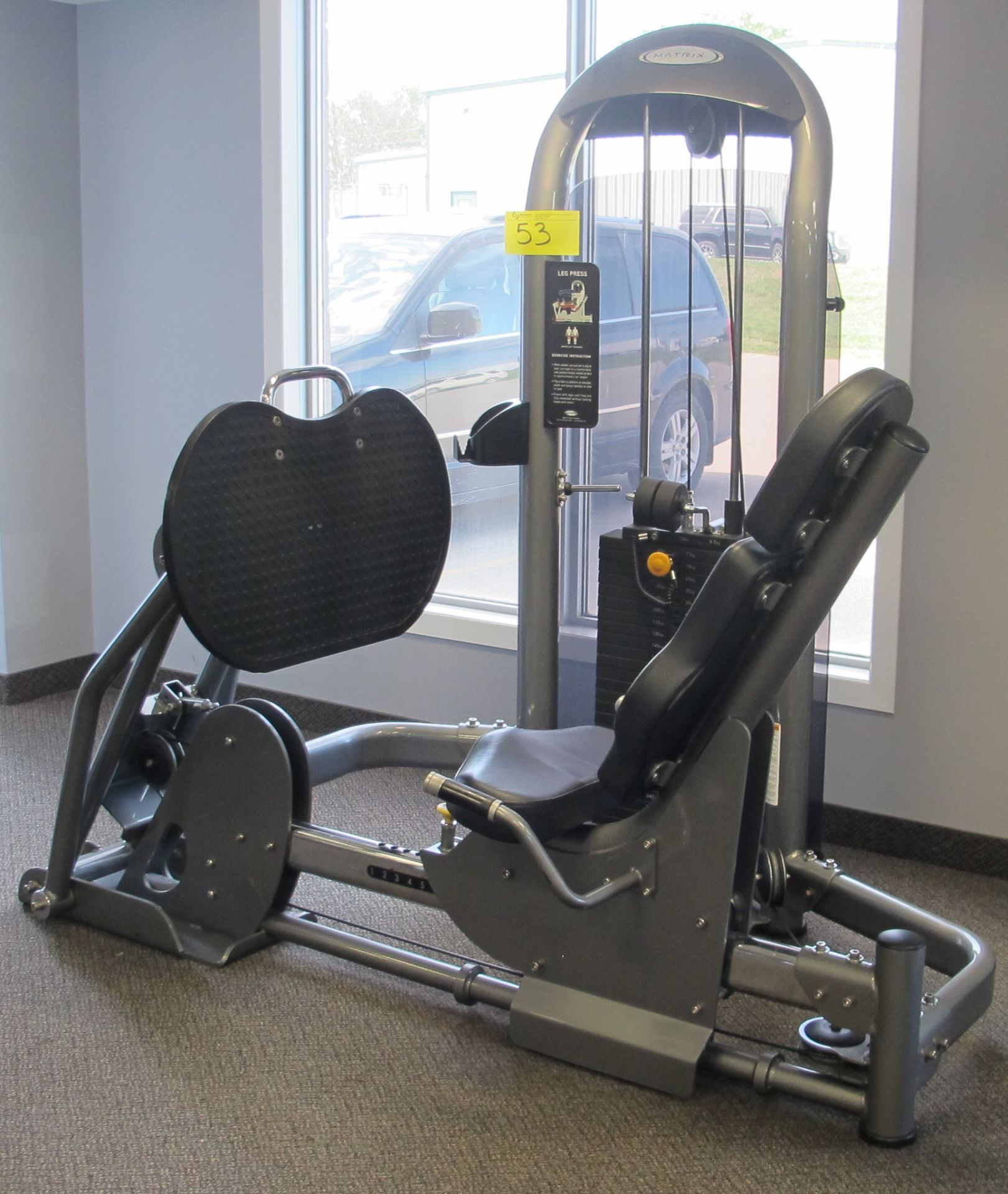 MATRIX G3-S70 Horizontal Leg Press Machine - Weight Stack 385lbs, S/N: G3GM10BD1111GA022