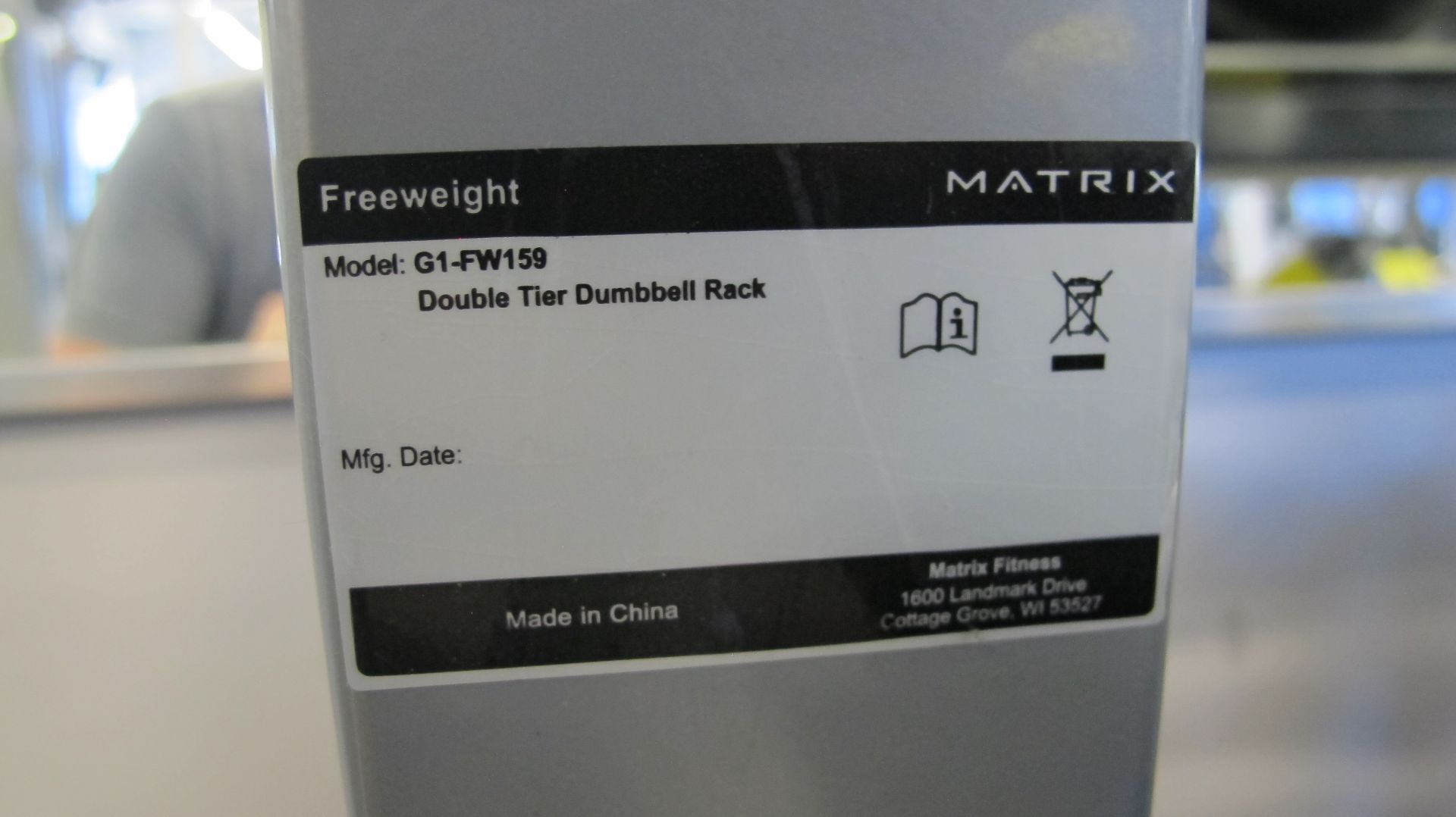 MATRIX G1-FW159 2-Tier Dumbbell Rack, S/N:G1FW159DE1109GB017 - Image 3 of 4