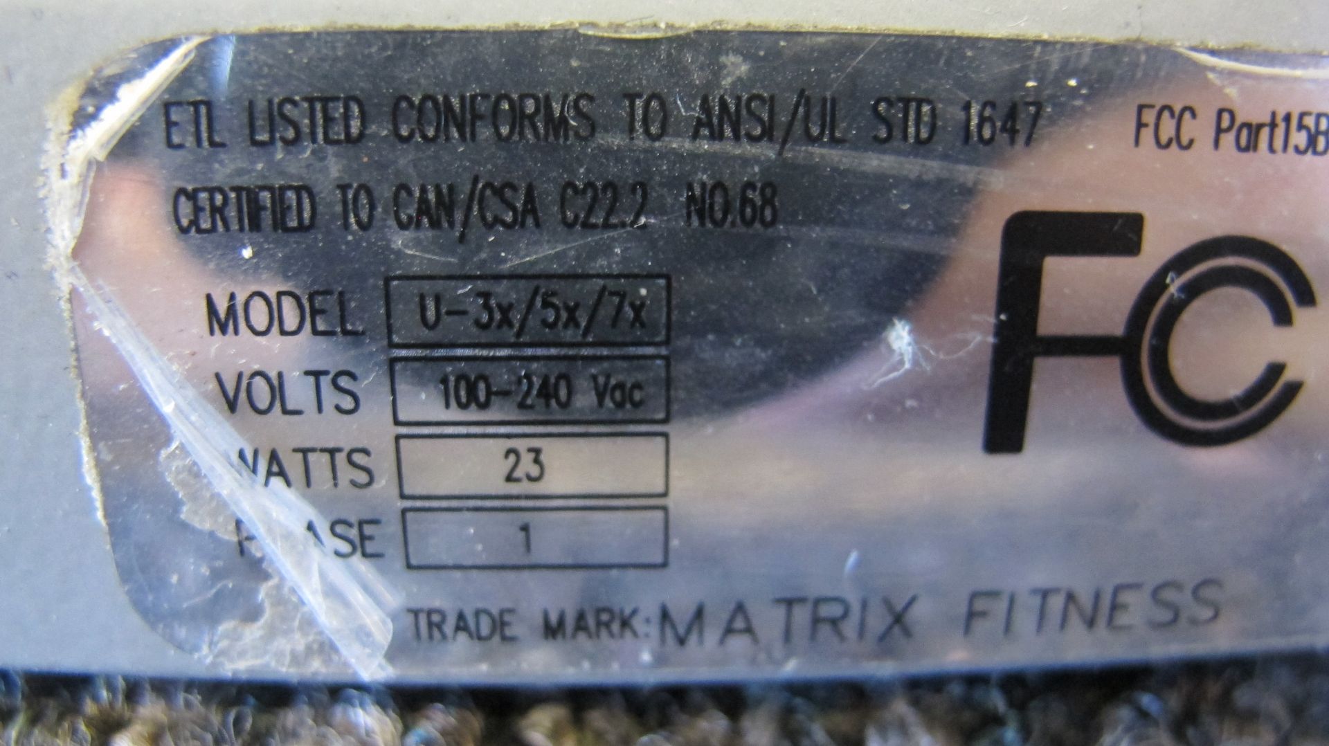 MATRIX U-3X/5X/7X Stationary Bike w/ S-3X-01-C Digital Dislay, Heart Rate Monitor - Image 10 of 10