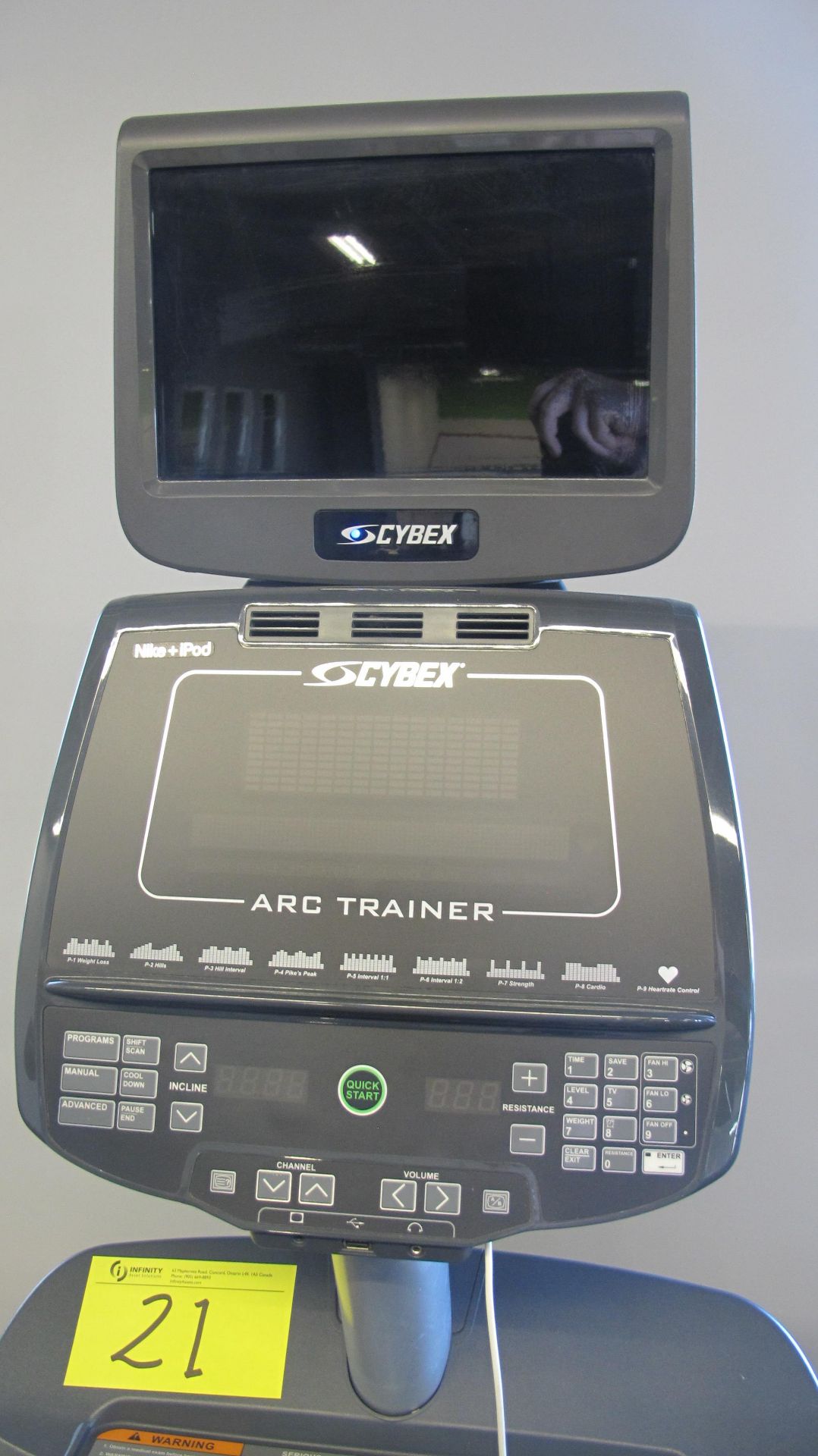 CYBEX "THE ARC" 750AT Arc Trainer w/ TV Screen w/ Satellite Hookup, Digital Display, S/N: - Image 8 of 11