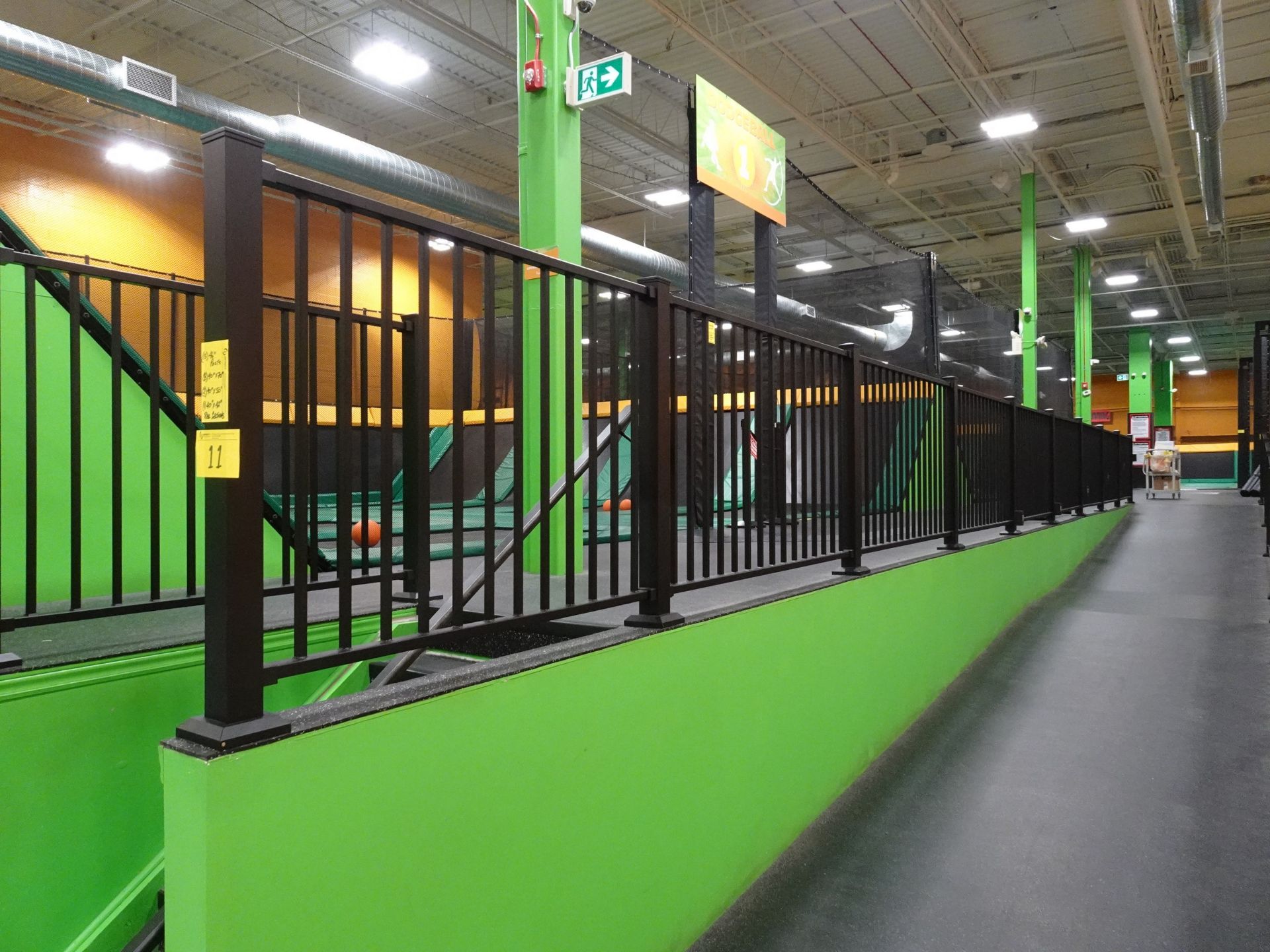 Safety Railing System consisting of: (13) 46" H metal posts, (8) 40" x 70" L section railing, (2) - Image 4 of 4