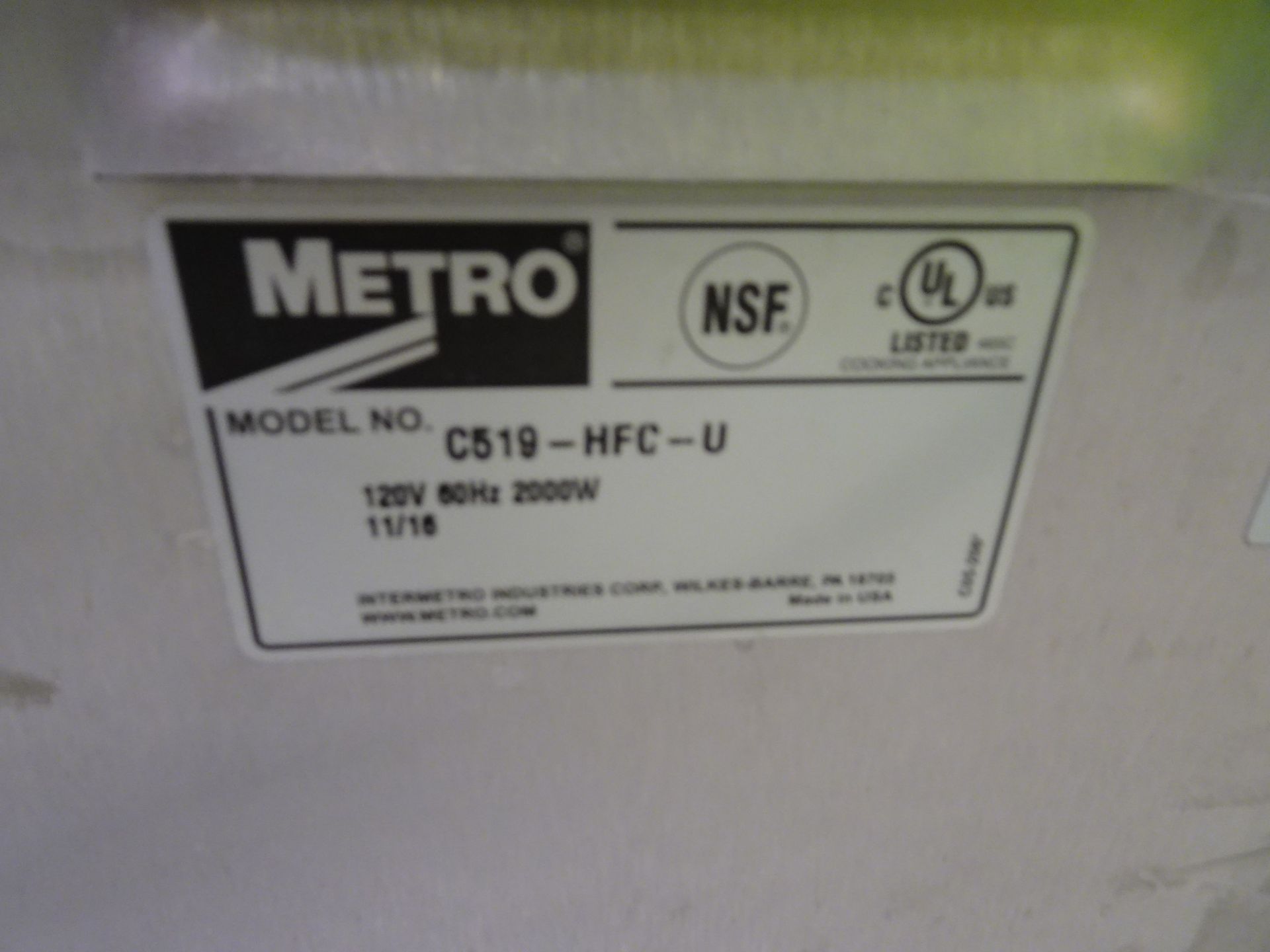 Mtero C5 series heated holding cabinet S/N: C5HME025719 - Image 9 of 9