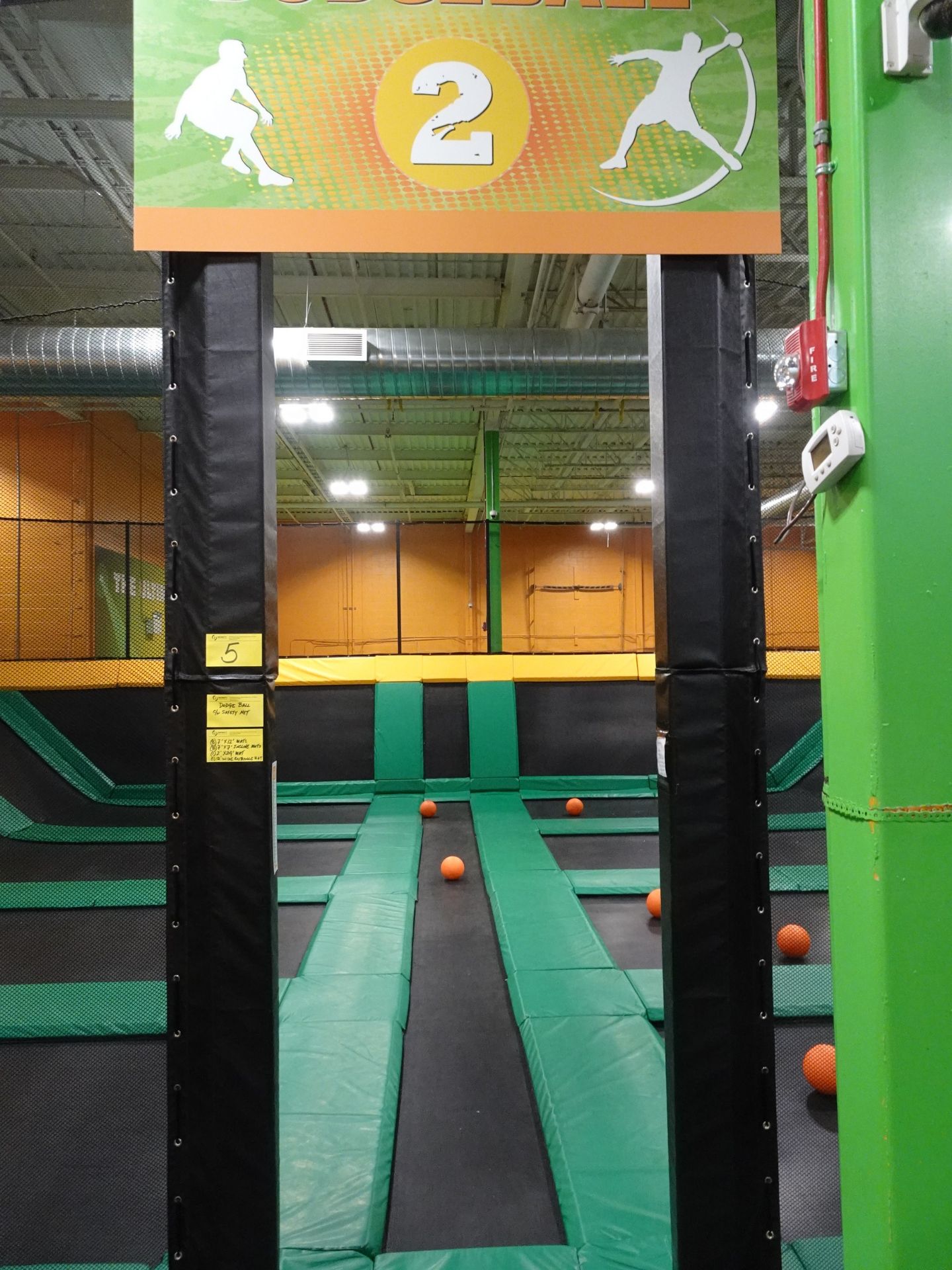 Dodge Ball compete w/ (8) 7' x 12' long mats, (8) 7' x 7' incline mats, (1) 2' x 24' mat, (1) 12' - Image 6 of 9