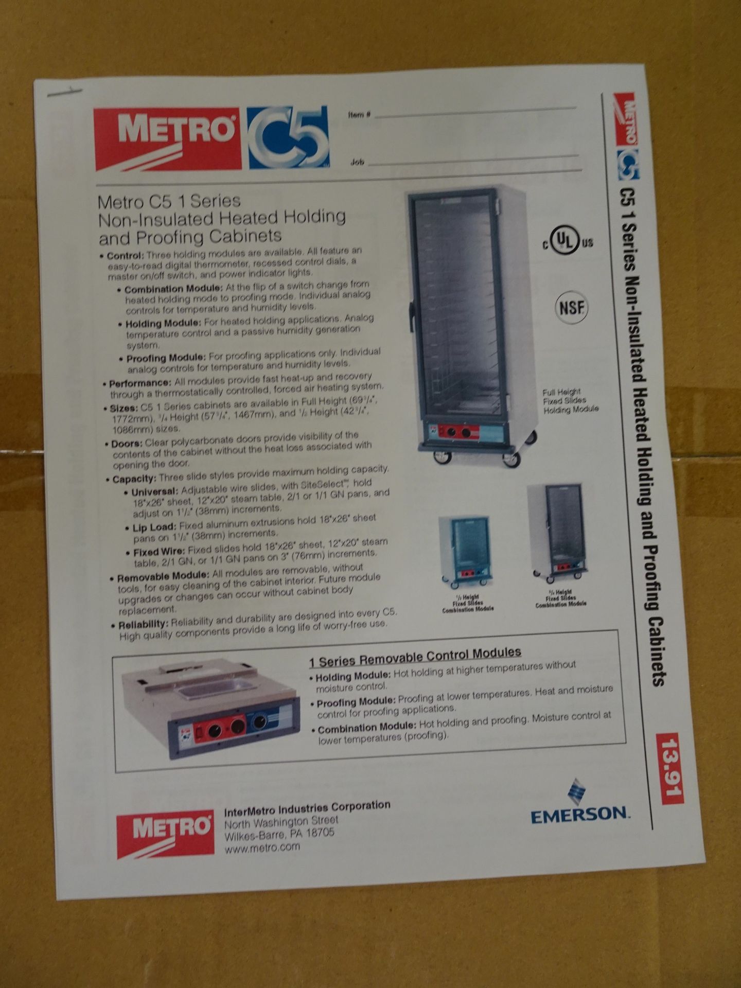 Mtero C5 series heated holding cabinet S/N: C5HME025719 - Image 6 of 9