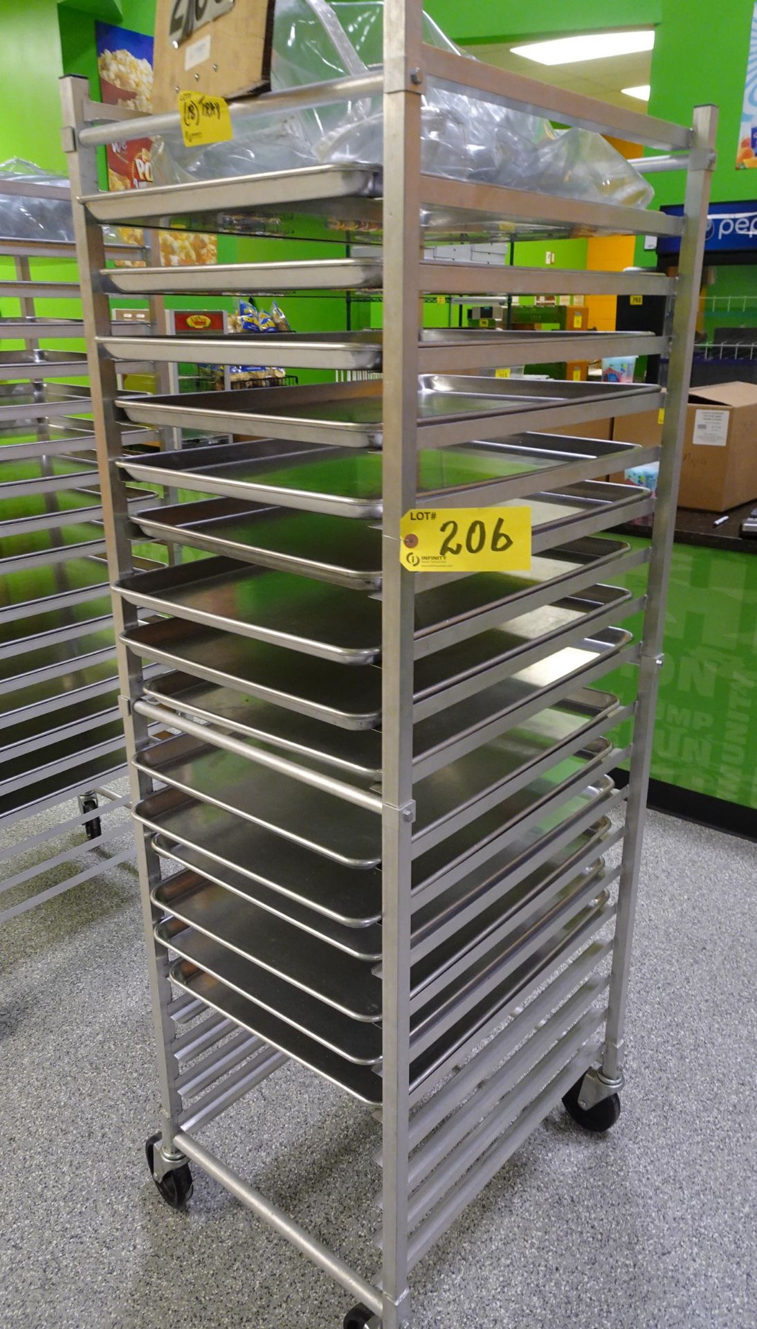 Baking rack on castors w/ (18) trays - Image 2 of 3