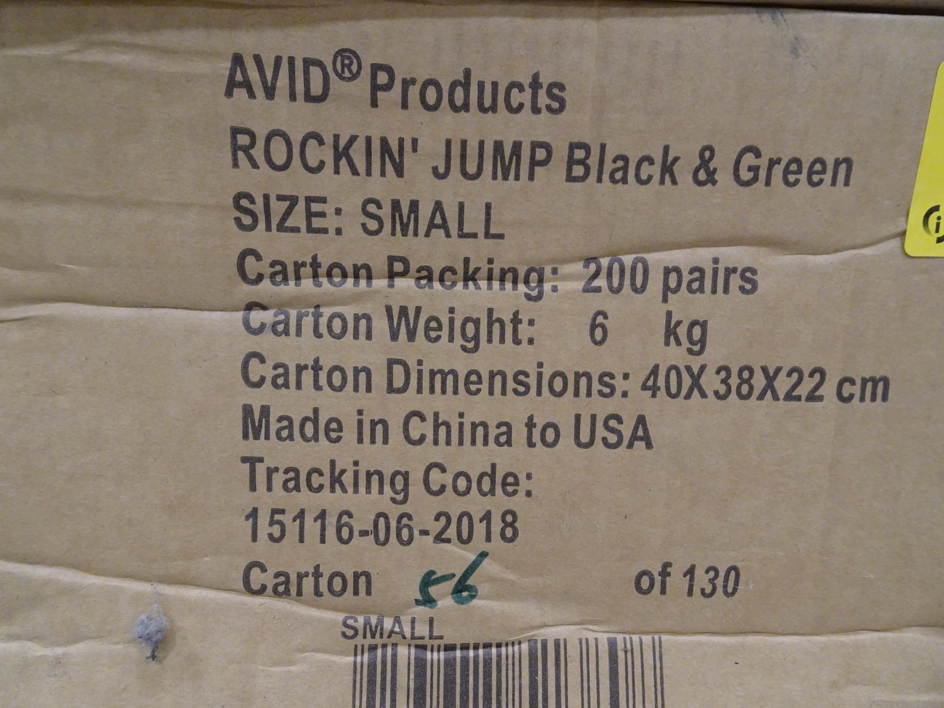 Box of (200) Socks w/ rubber grip, size: Small - Image 2 of 2