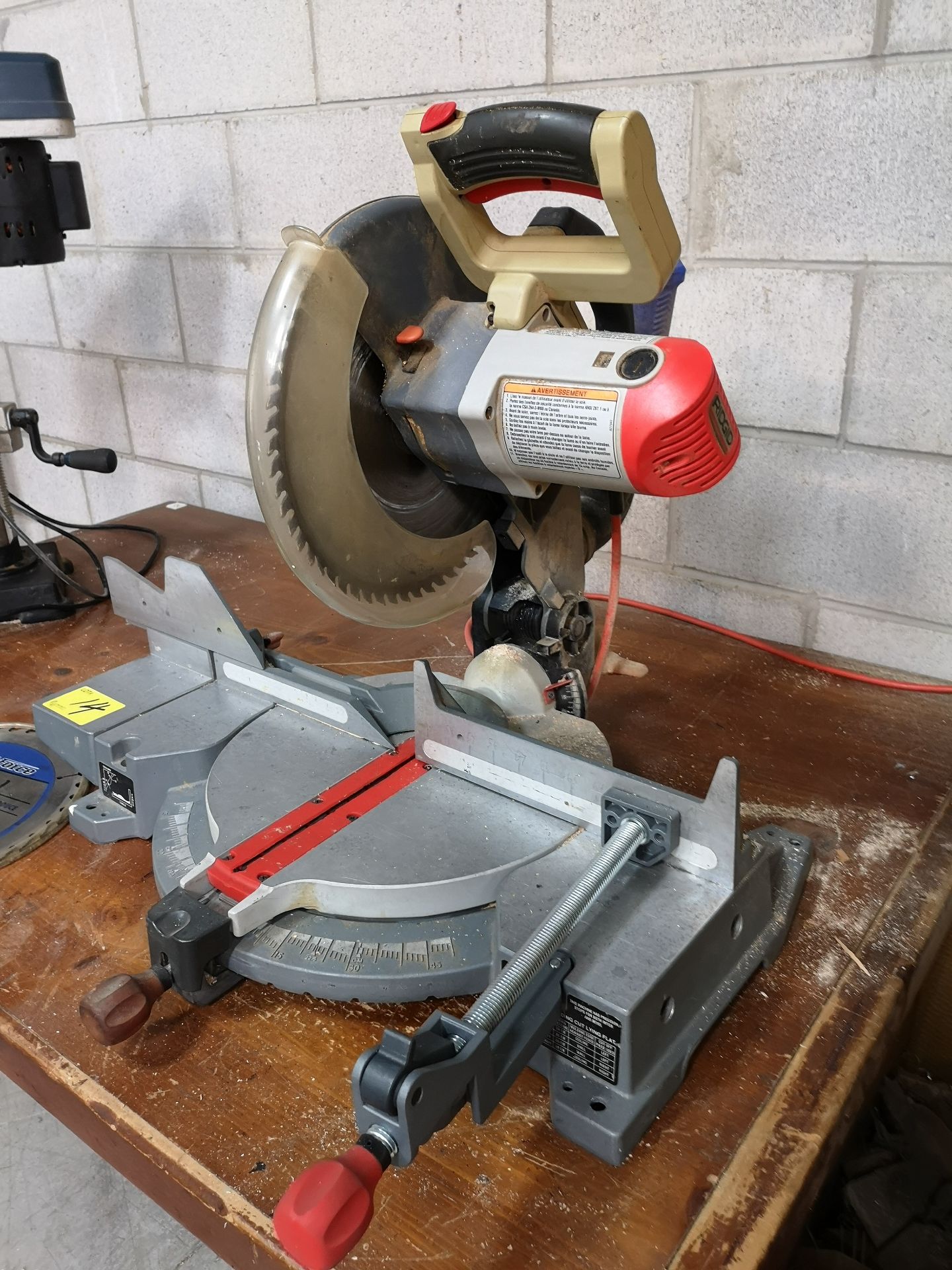 RIDGID 12" CHOP SAW W/ EXTRA BLADE - Image 2 of 2