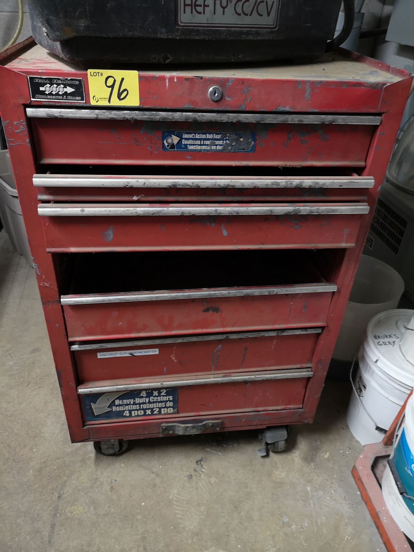 LOT PRO SOURCE SUPPLY CABINET, PARTS CABINET AND PORTABLE TOOLBOX - Image 3 of 3