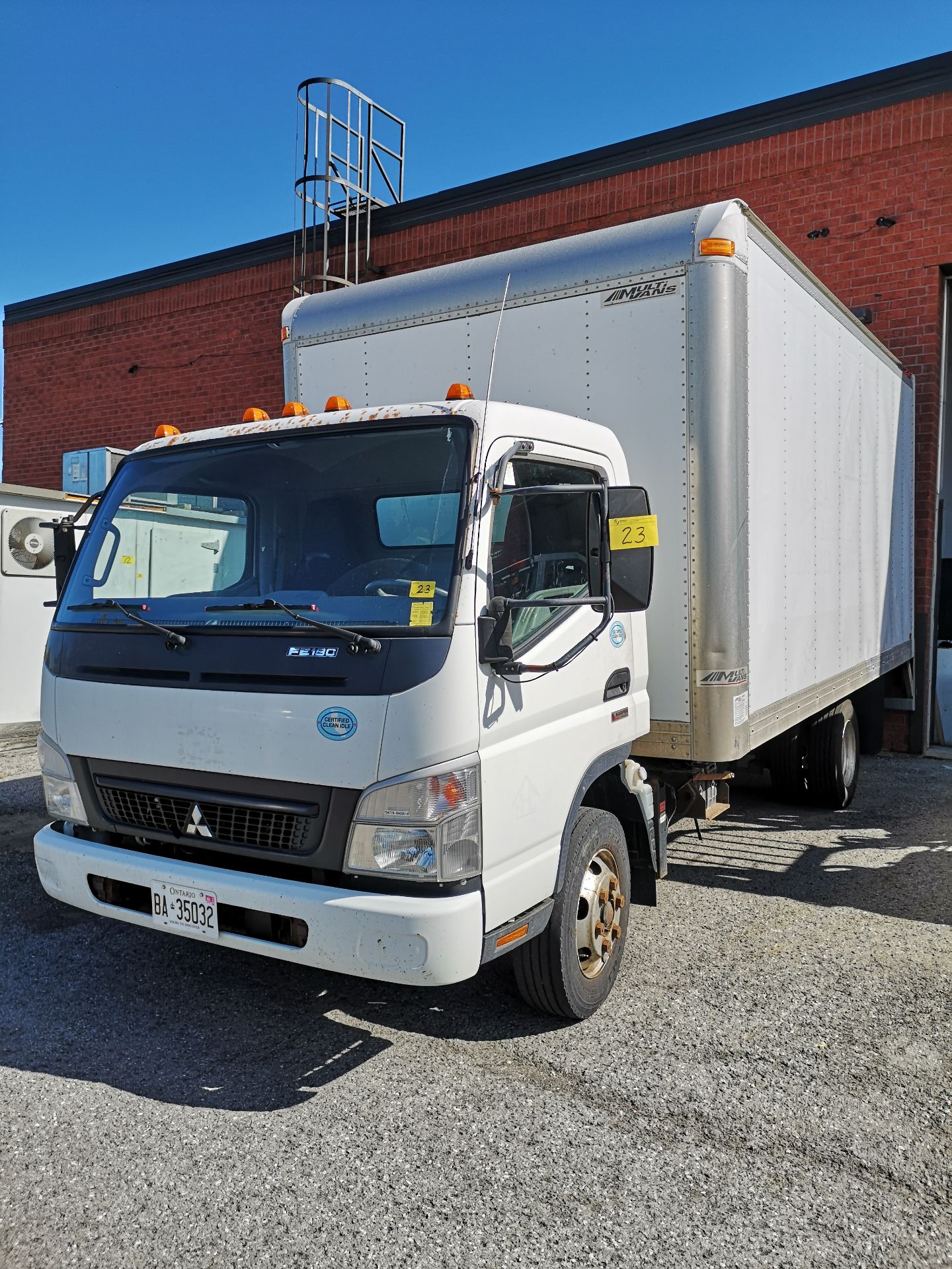 2009 MITSUBISHI FE180 DIESEL BOX TRUCK W/ AUTOMATIC TRANSMISSION, 16' BOX, VIN# JLLCCG1S1AK009591,