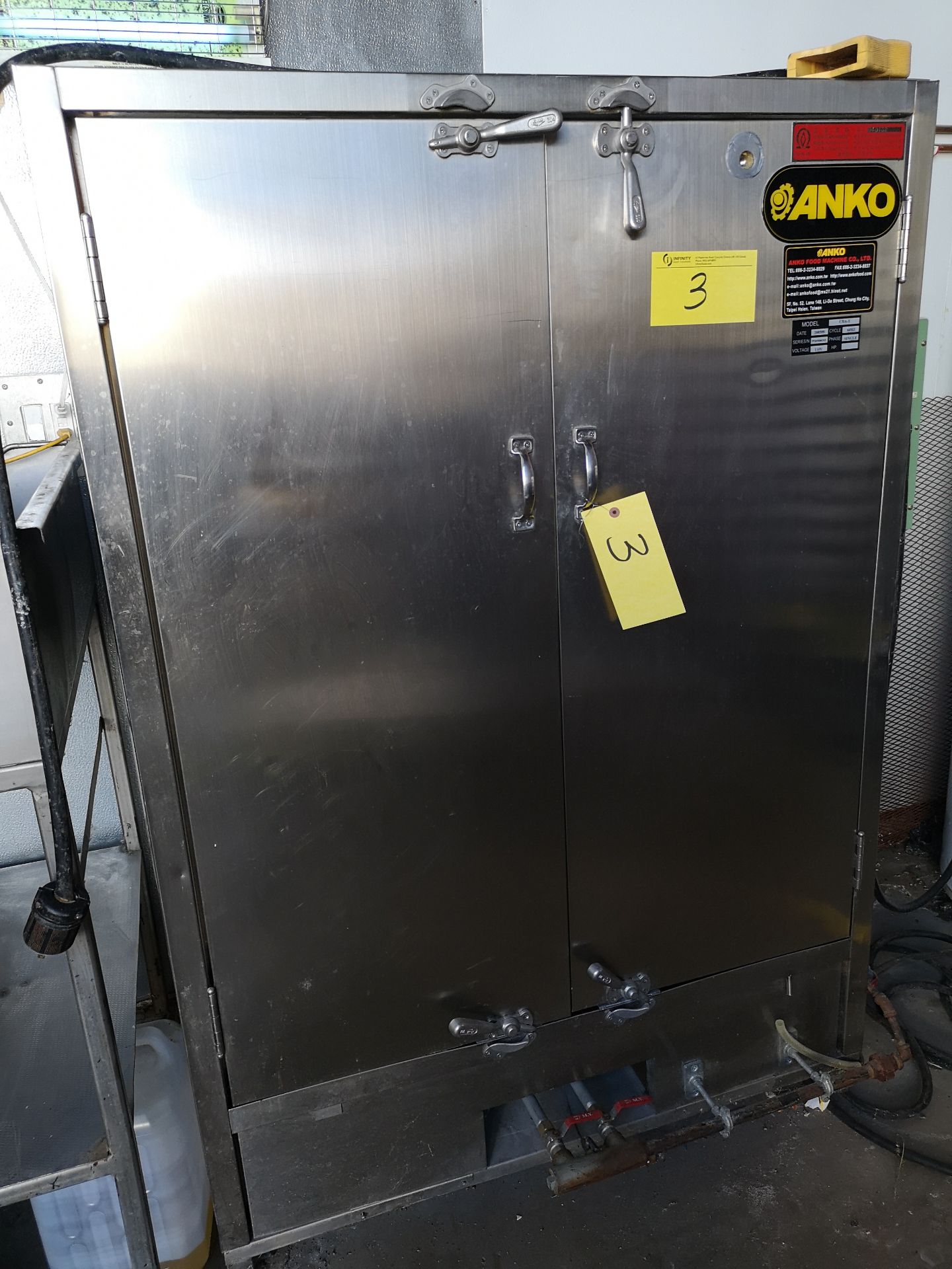 2005 ANKO CHA-3 STEAMER, (26) TRAY, S/N PO05080303, 60HZ, 110V, SINGLE PHASE