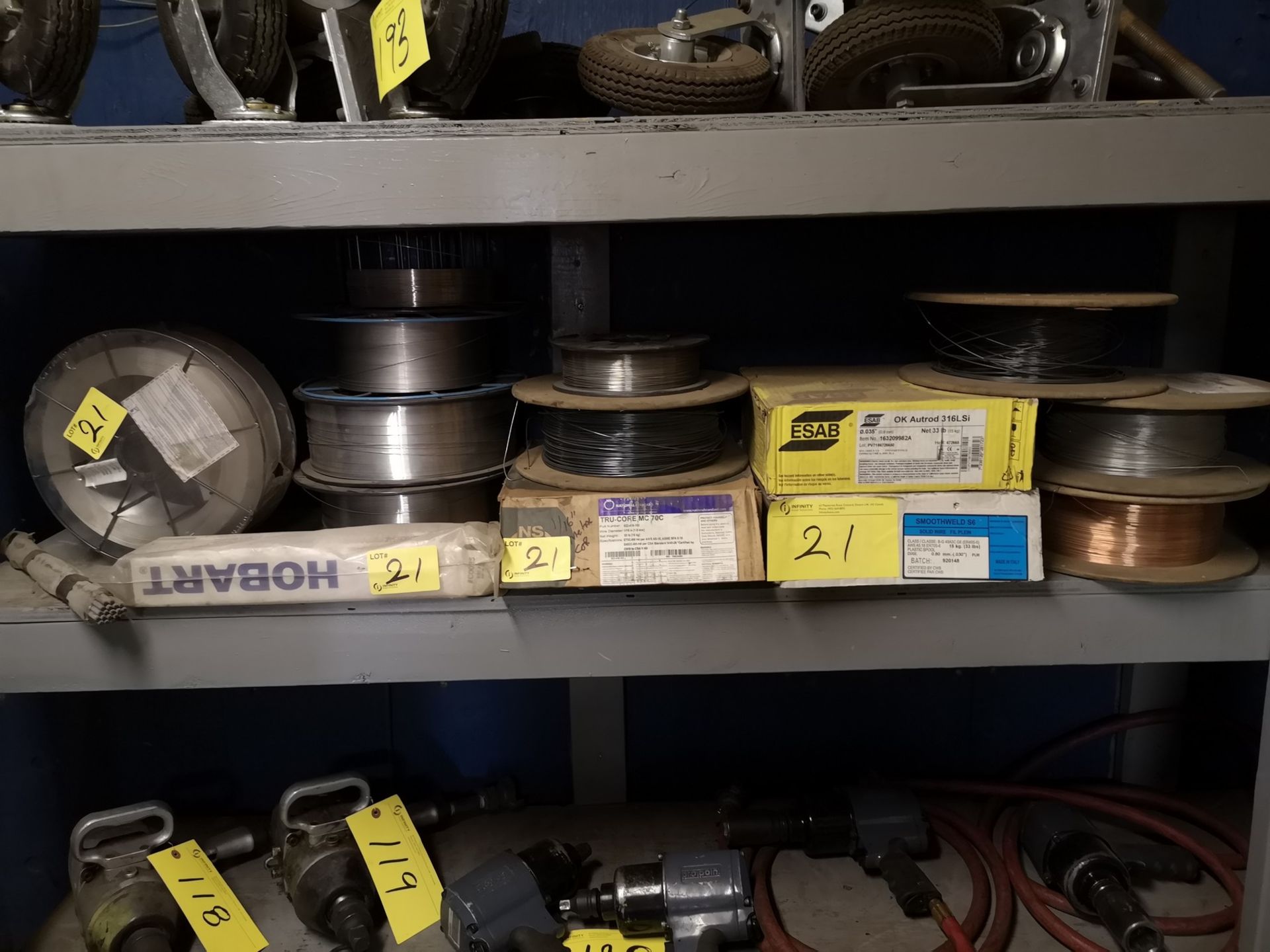 ASSORTED WELDING WIRE AND ROD