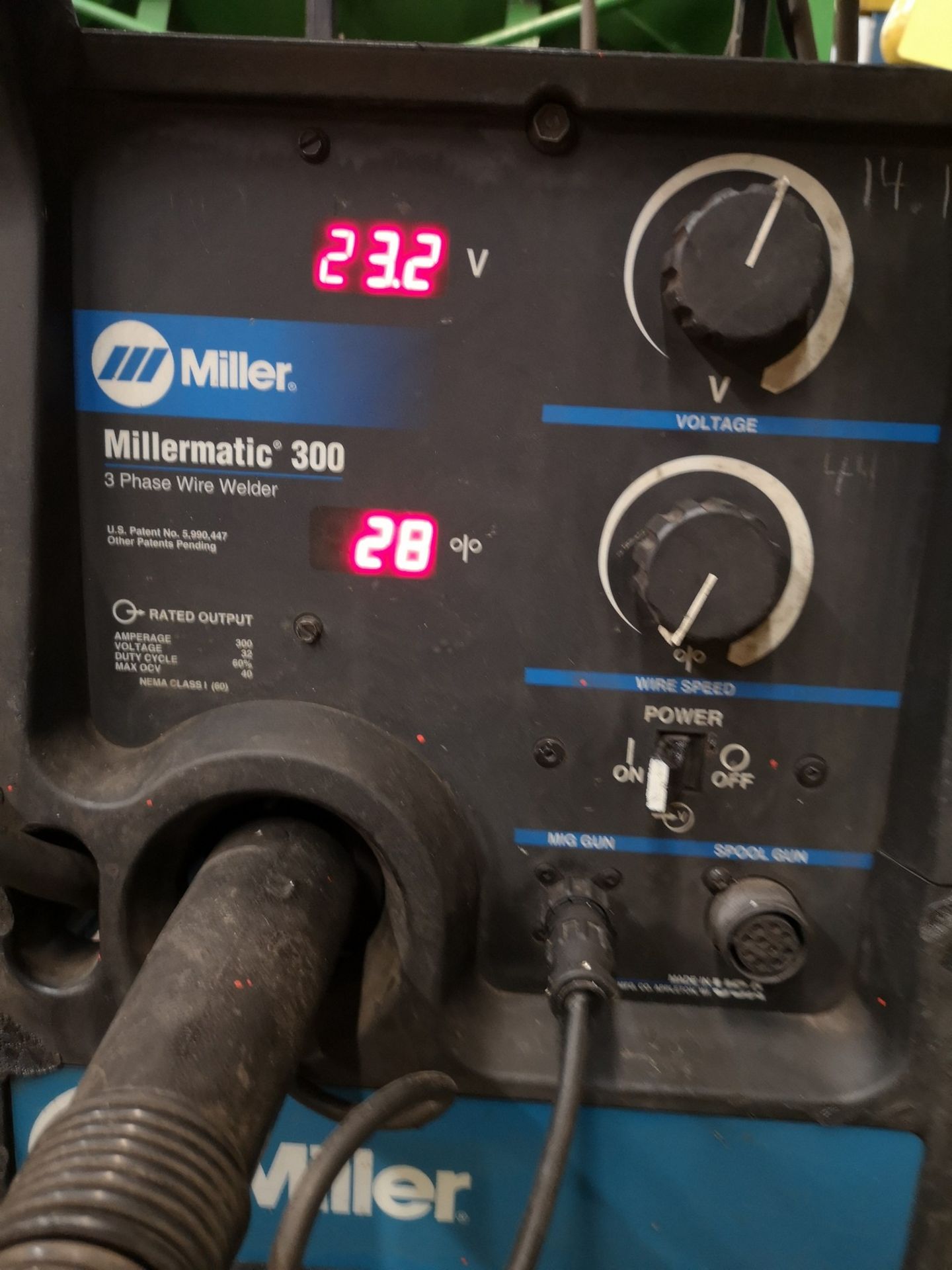 MILLER MILLERMATIC 300, 3 PHASE WIRE WELDER W/ METERS, SN:LE244360 - Image 2 of 3