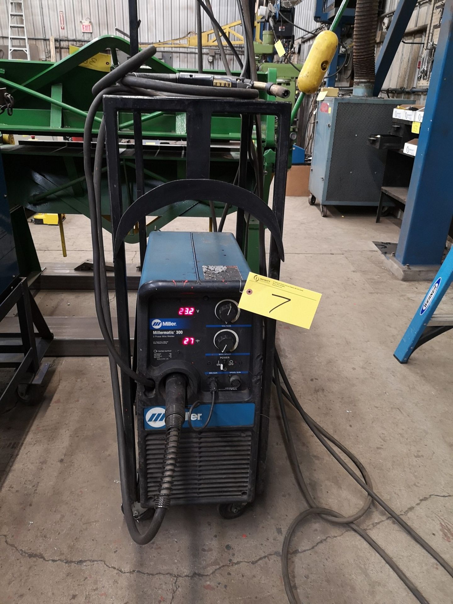 MILLER MILLERMATIC 300, 3 PHASE WIRE WELDER W/ METERS, SN:LE244360