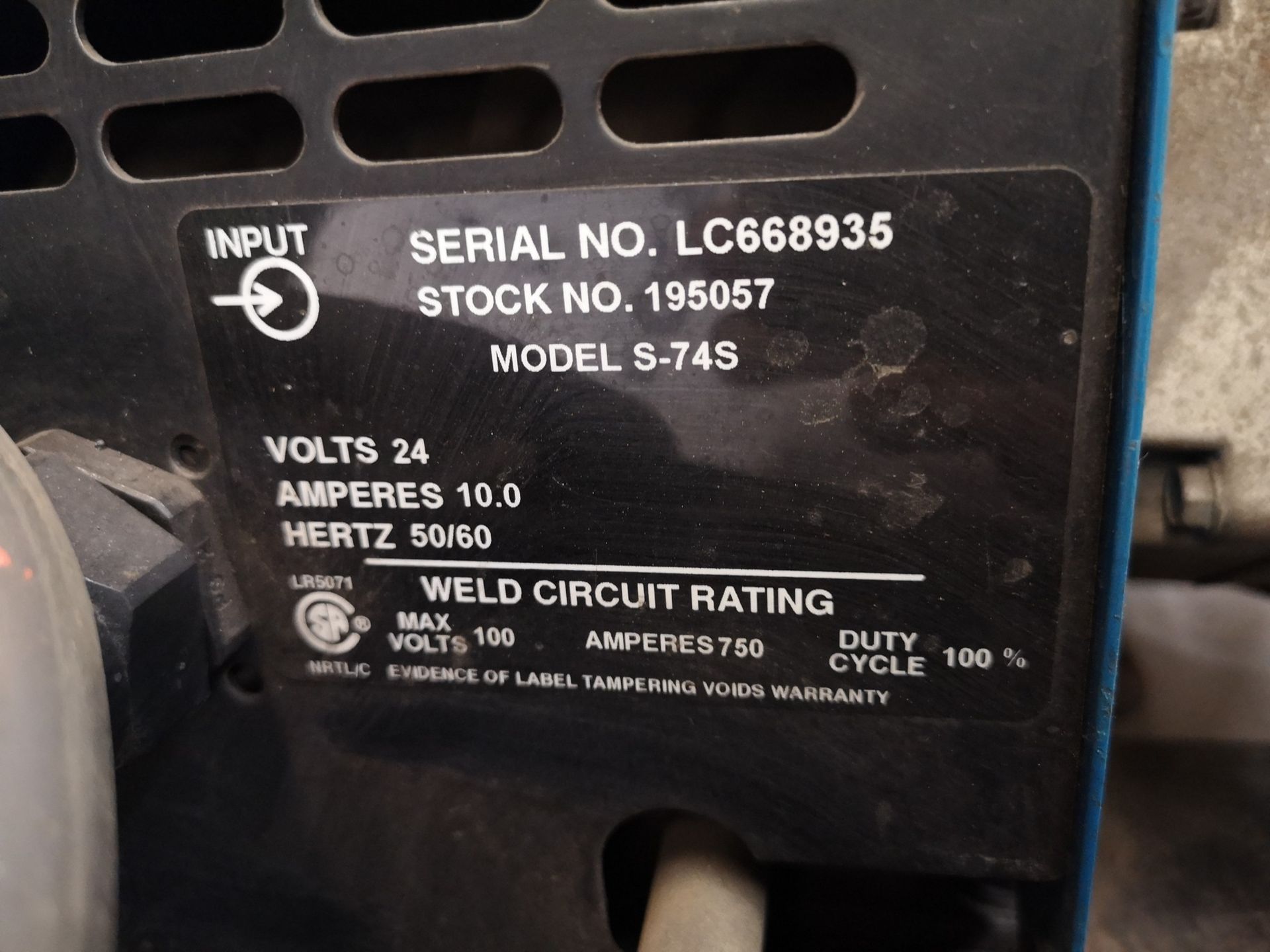 MILLER DELTAWELD 302 CV.DC WELDING POWER SOURCE, SN:KG273647 / MILLER 70 SERIES S-74S, 24V WIRE - Image 4 of 4