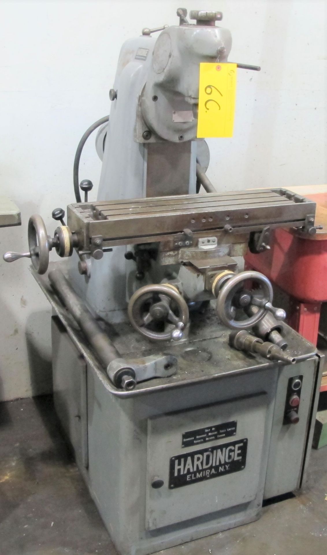 HARDINGE UM UNIVERSAL MILLING MACHINE, 1HP, 3 PHASE, (3) ARBOUR ATTACHMENTS